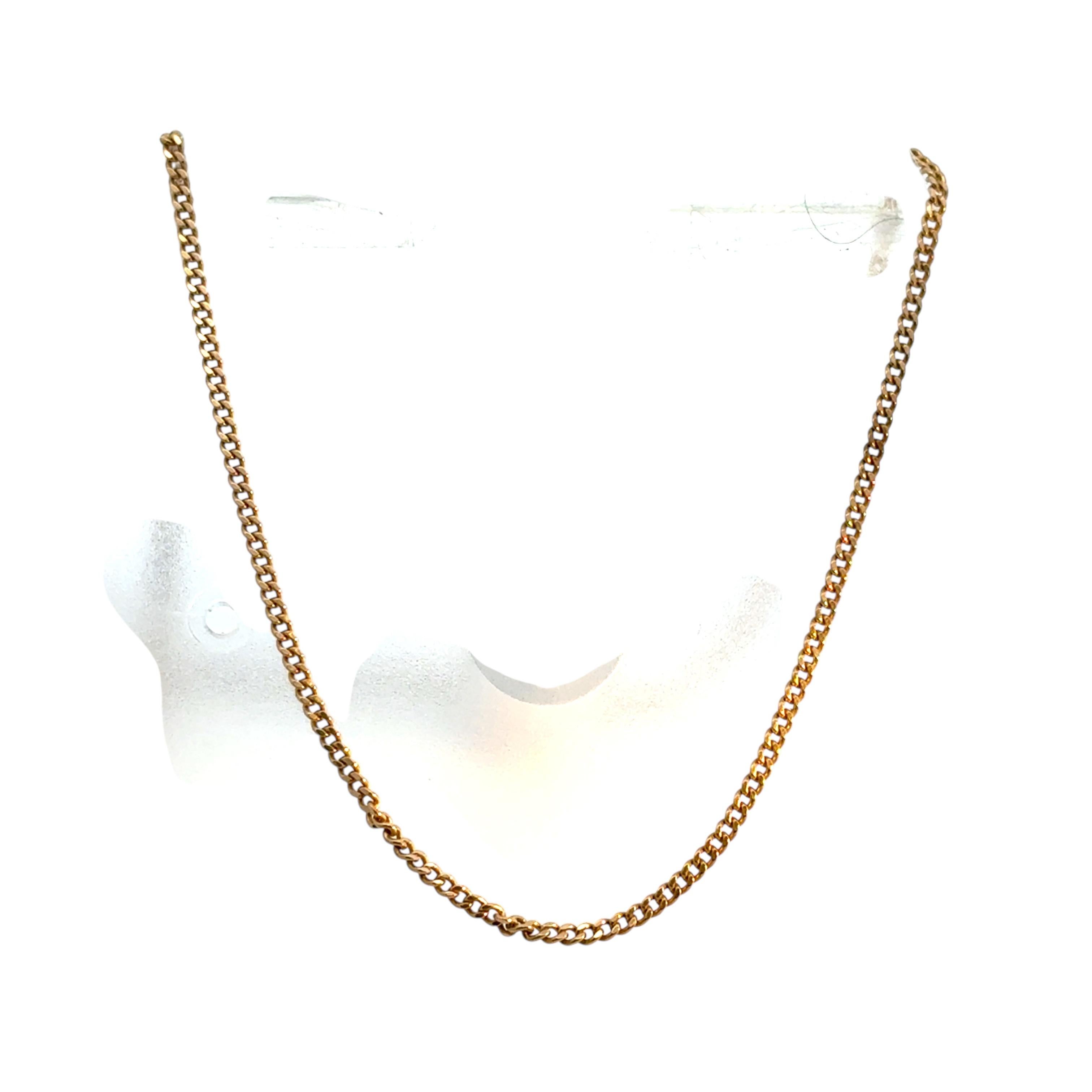 Vintage 14k Yellow Gold Link Chain Necklace For Sale 6