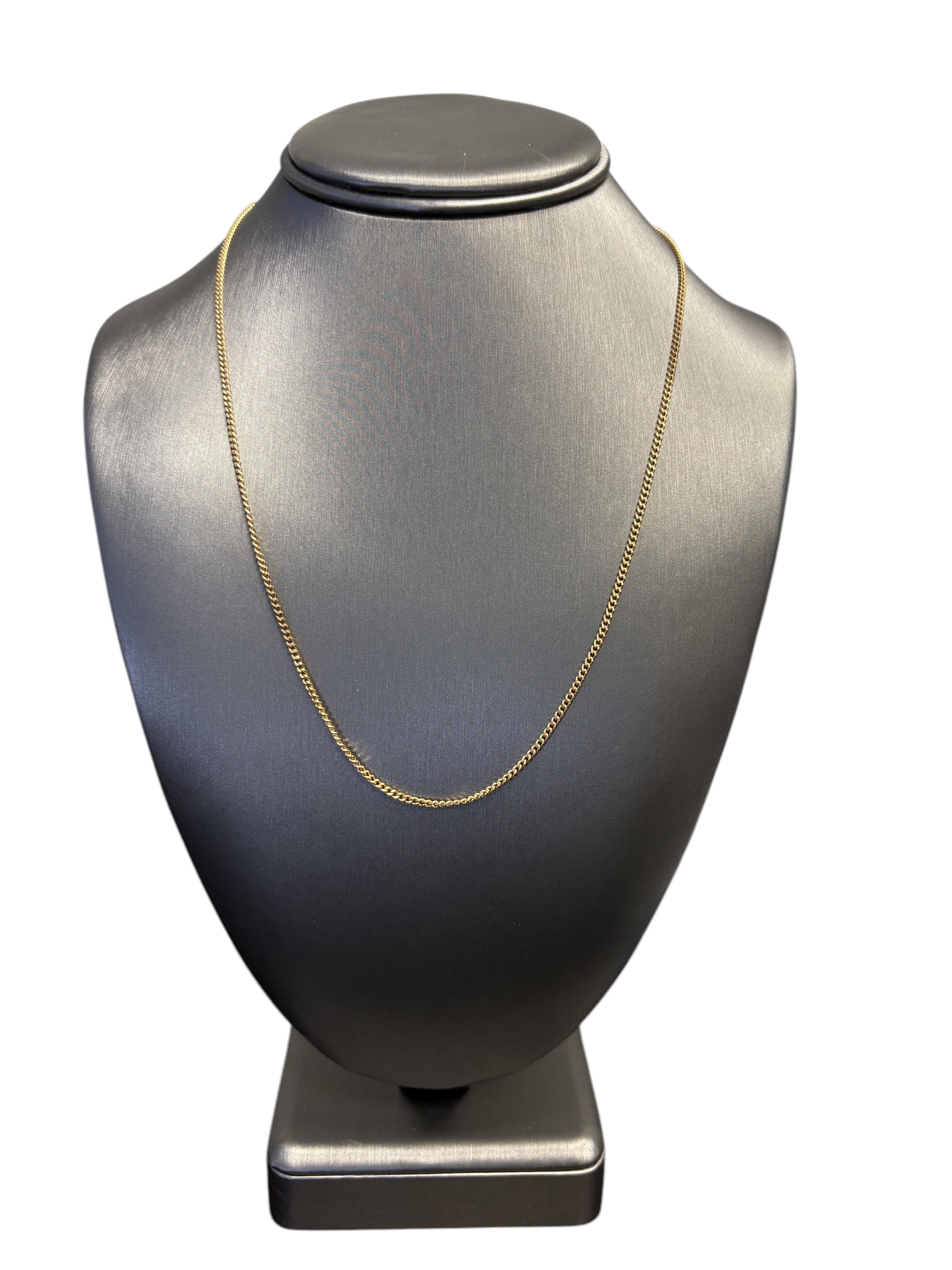Vintage 14k Yellow Gold Link Chain Necklace For Sale 7