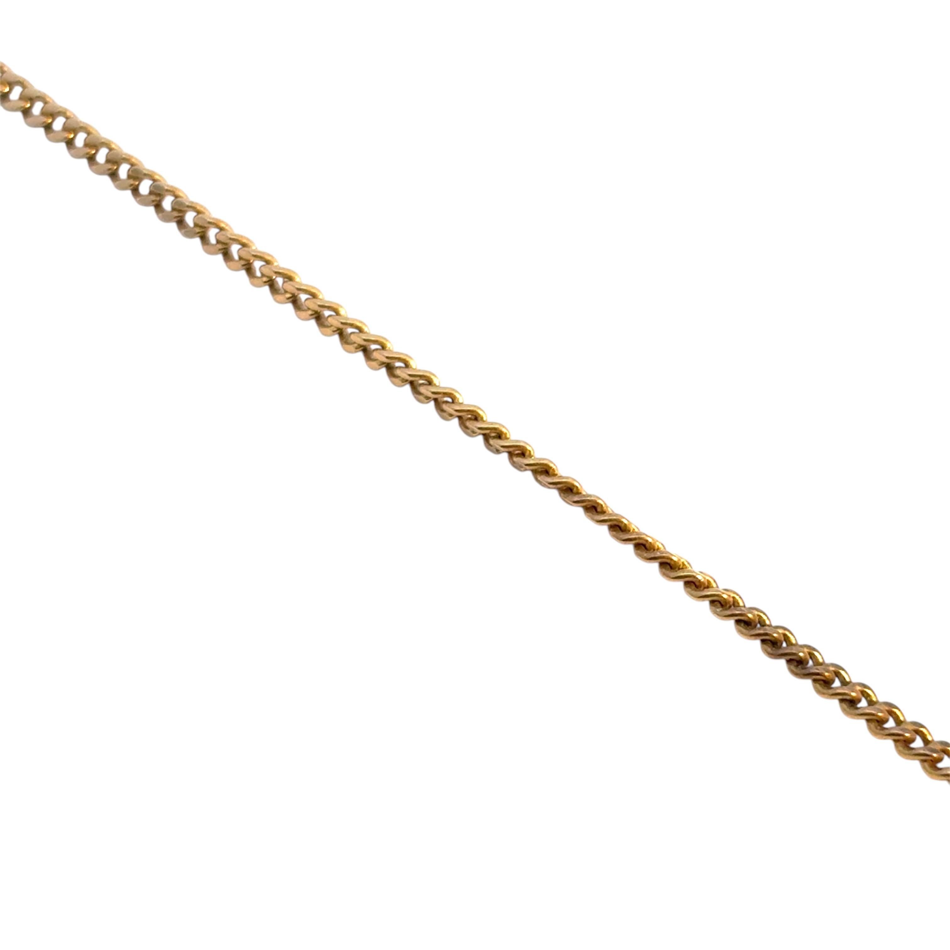 Modern Vintage 14k Yellow Gold Link Chain Necklace For Sale
