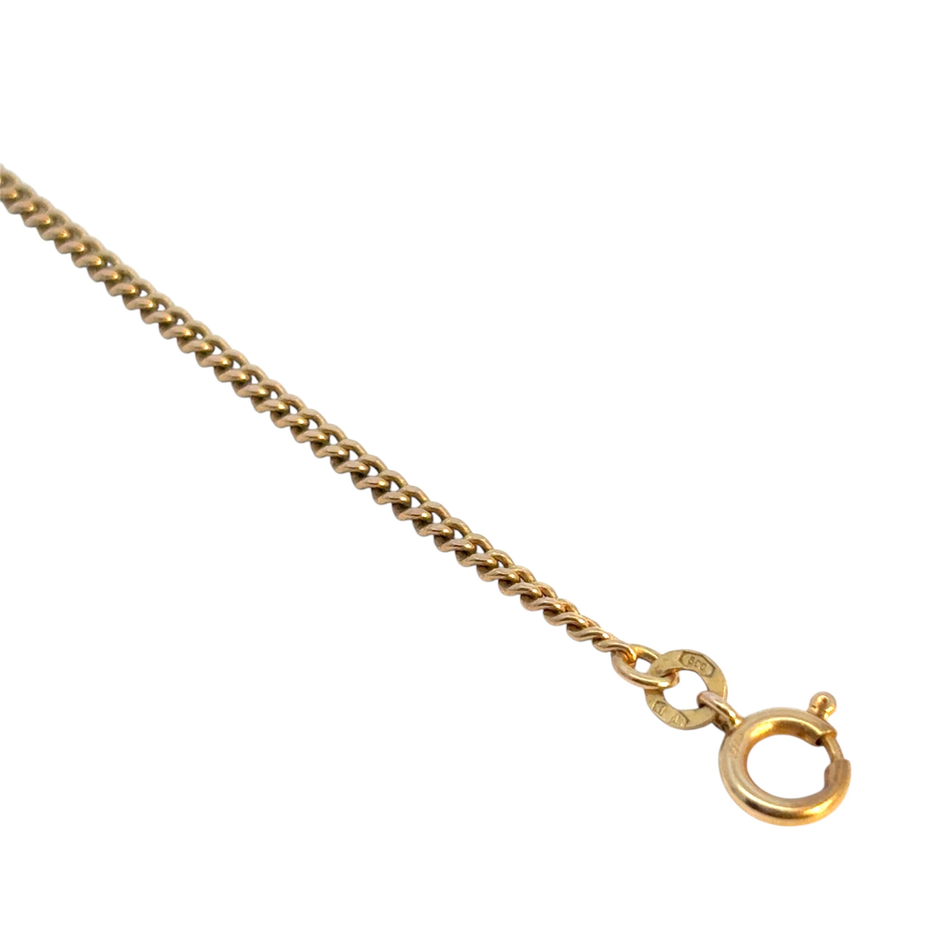 Vintage 14k Yellow Gold Link Chain Necklace In Excellent Condition For Sale In Boca Raton, FL