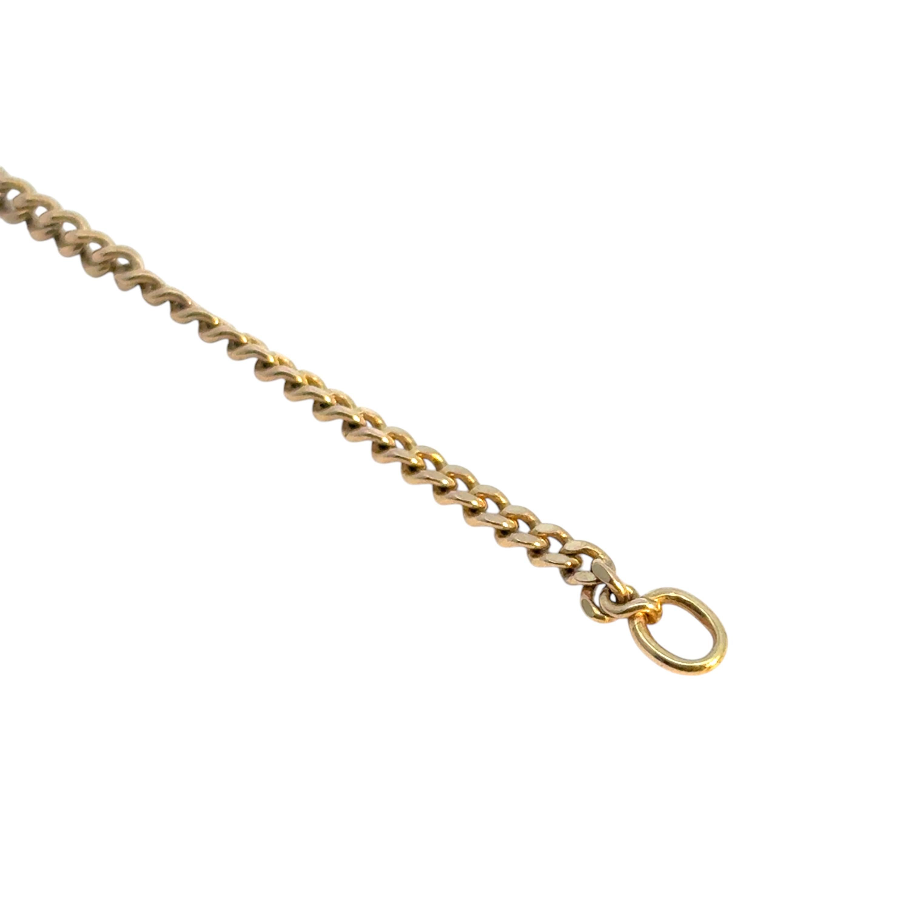 Women's Vintage 14k Yellow Gold Link Chain Necklace For Sale
