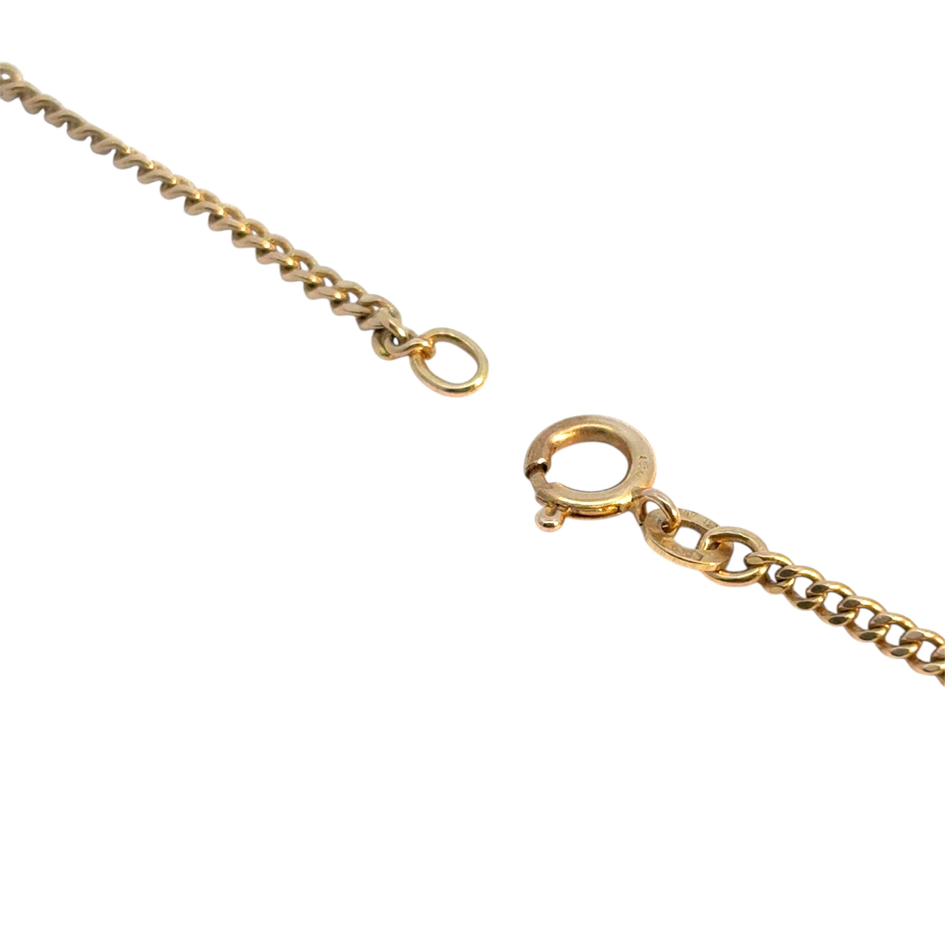 Vintage 14k Yellow Gold Link Chain Necklace For Sale 1