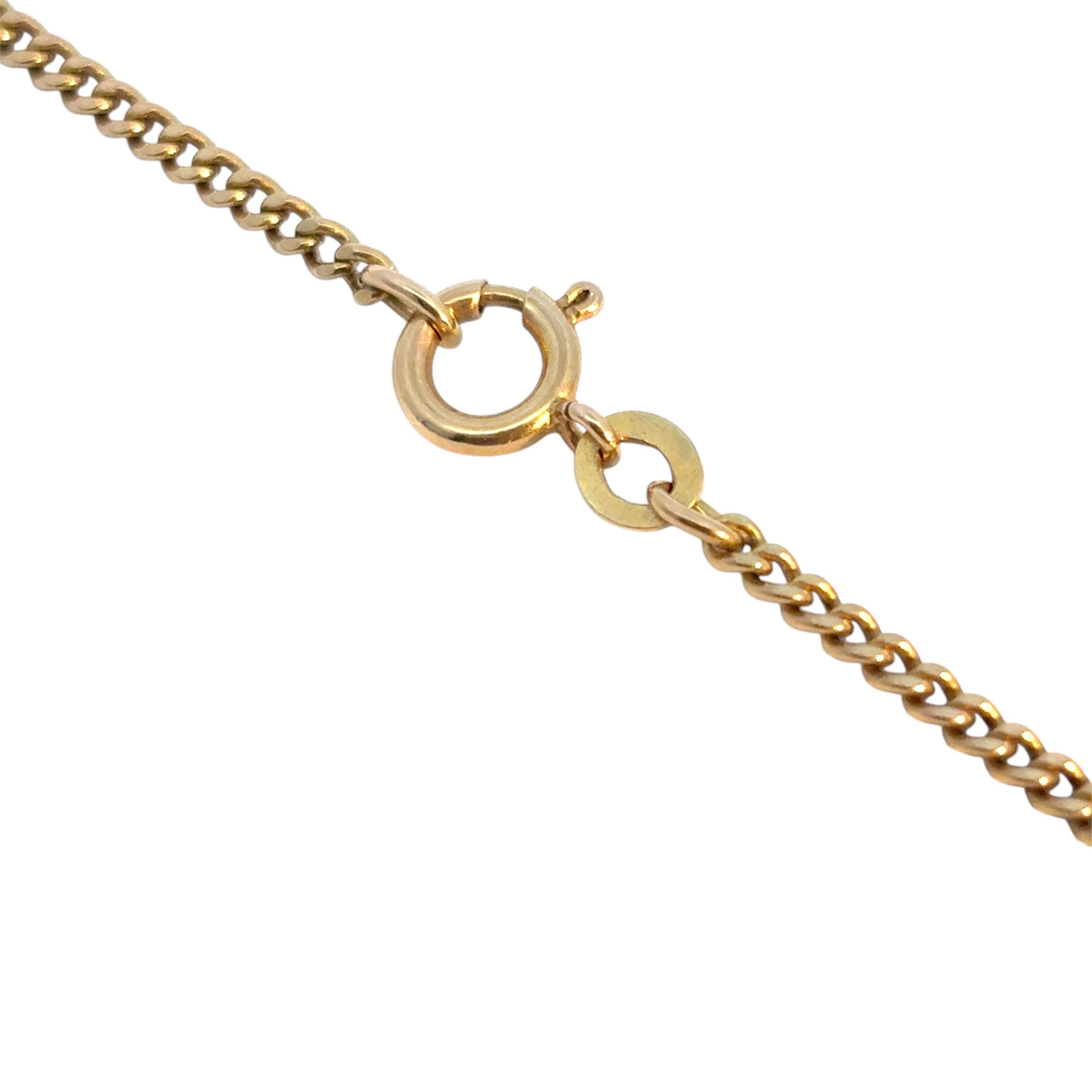 Vintage 14k Yellow Gold Link Chain Necklace For Sale 2