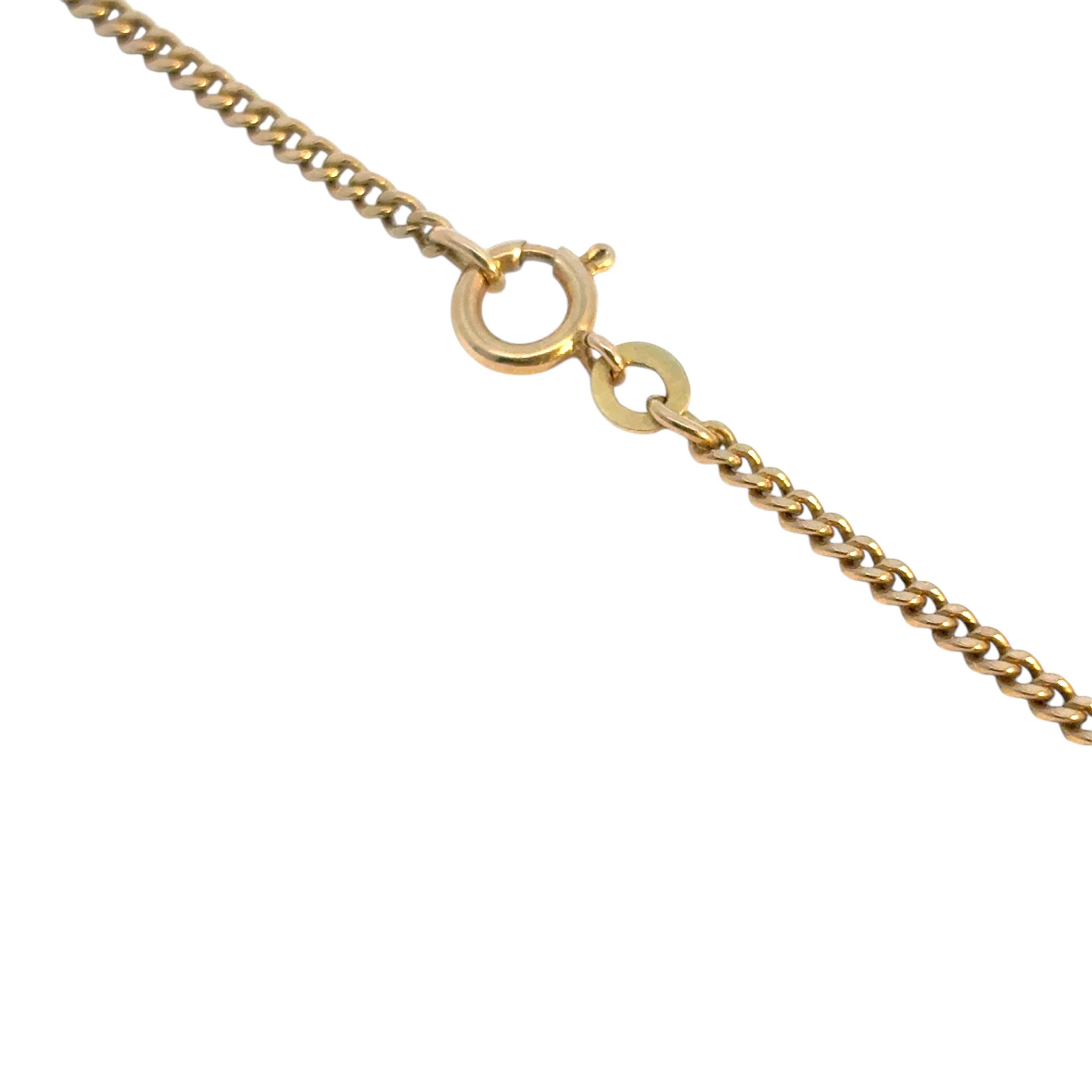 Vintage 14k Yellow Gold Link Chain Necklace For Sale 3