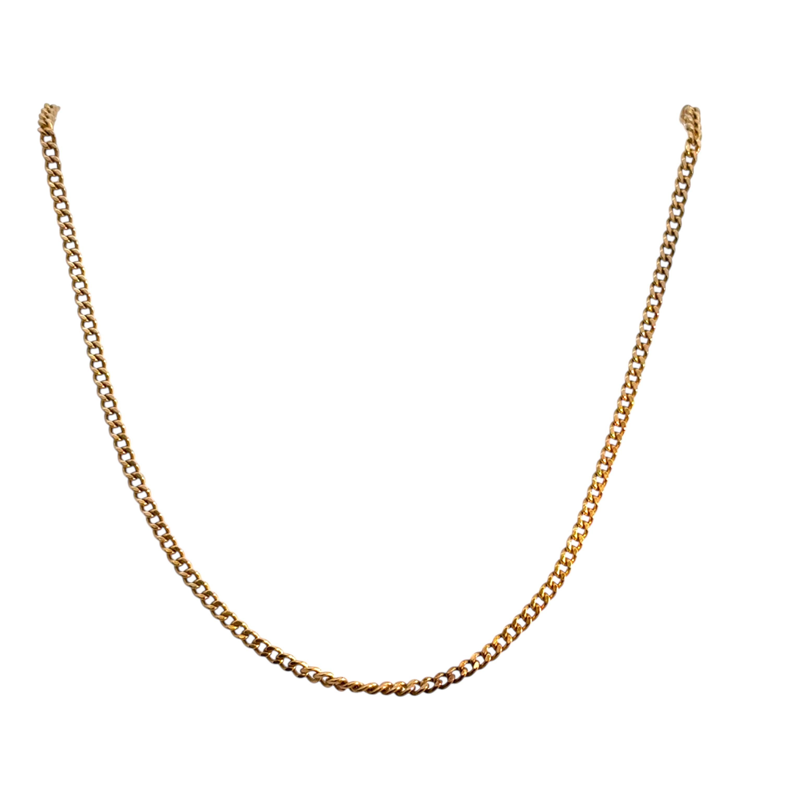 Vintage 14k Yellow Gold Link Chain Necklace For Sale 4