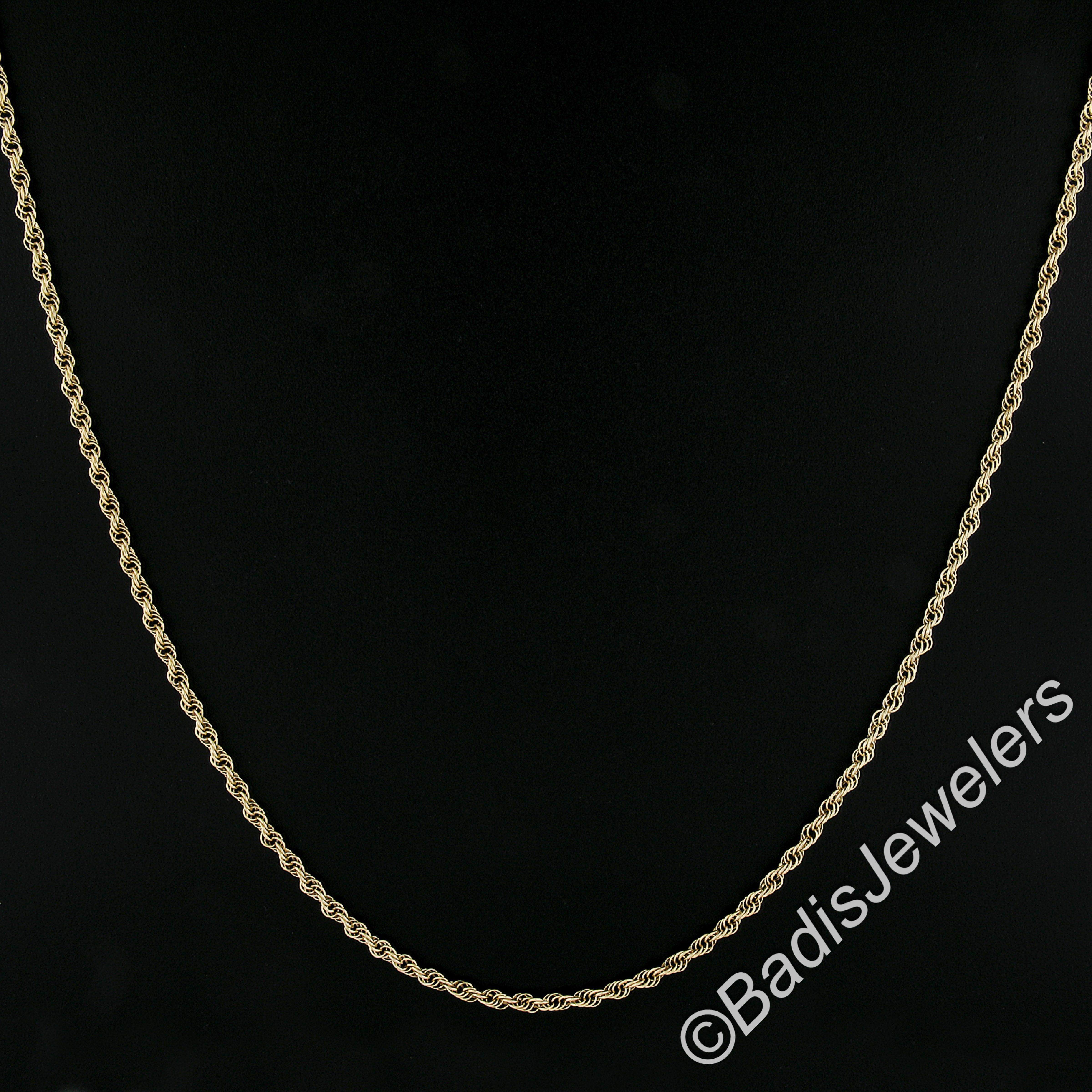 Collana lunga in oro giallo 14k da 30