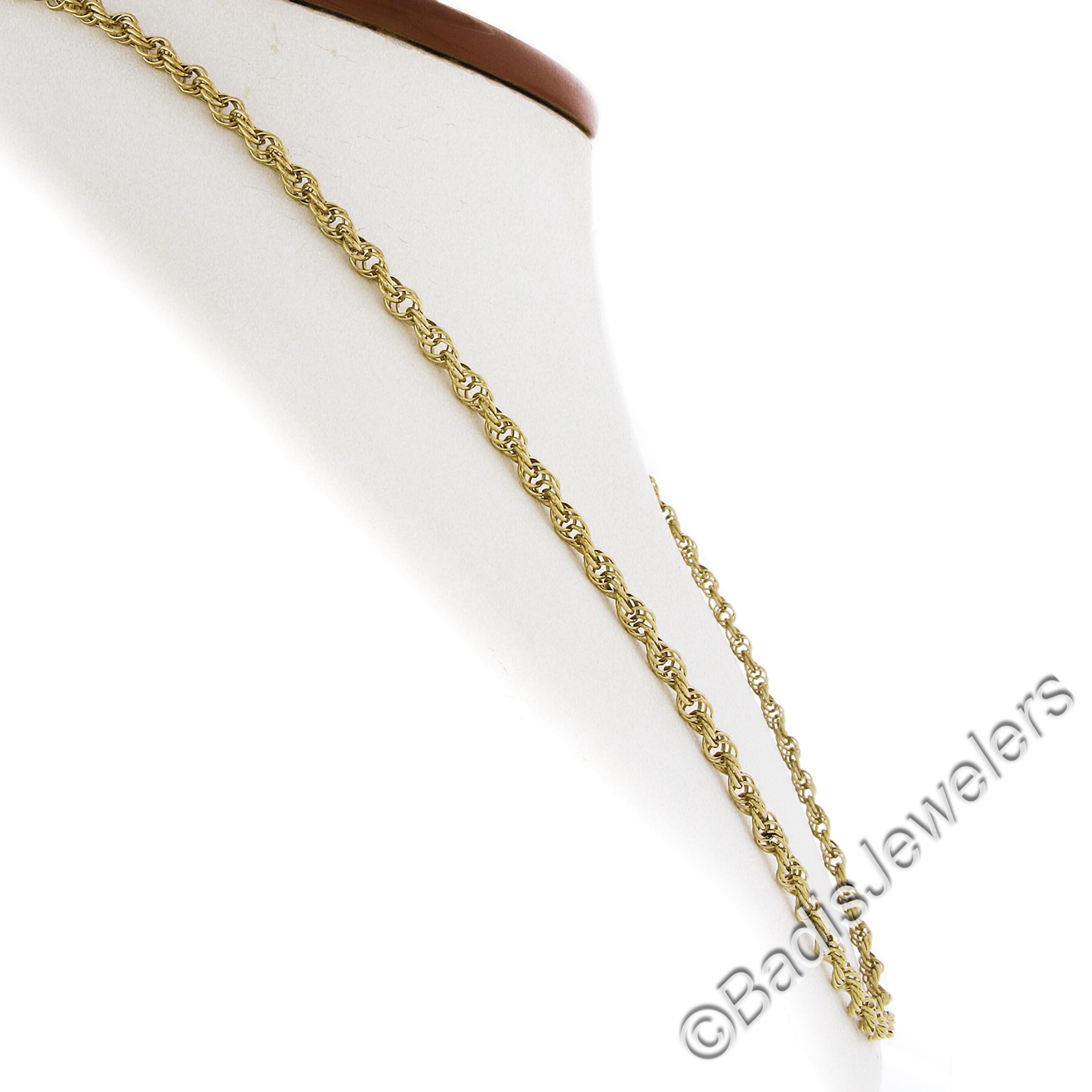 Collana lunga in oro giallo 14k da 30