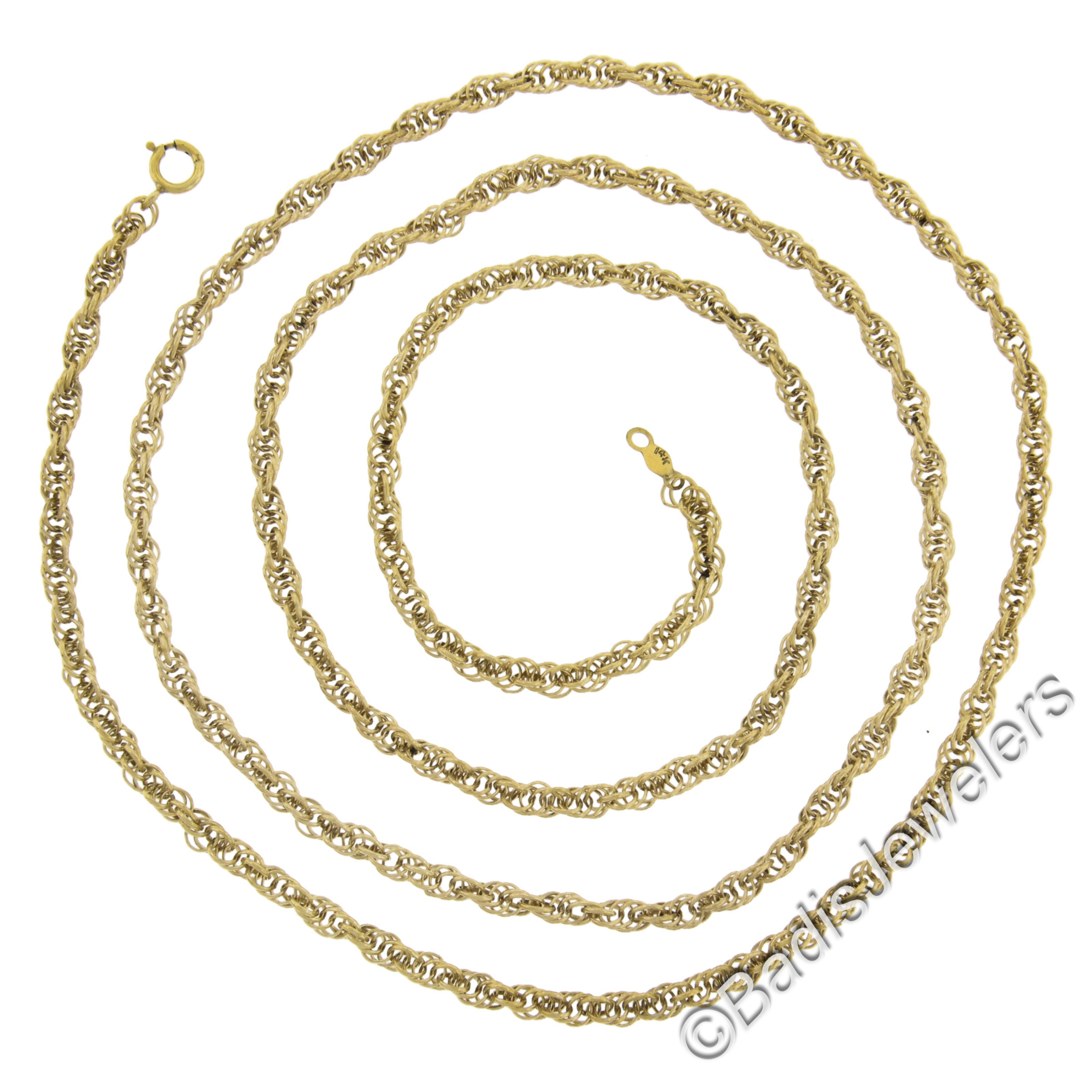 Collana lunga in oro giallo 14k da 30