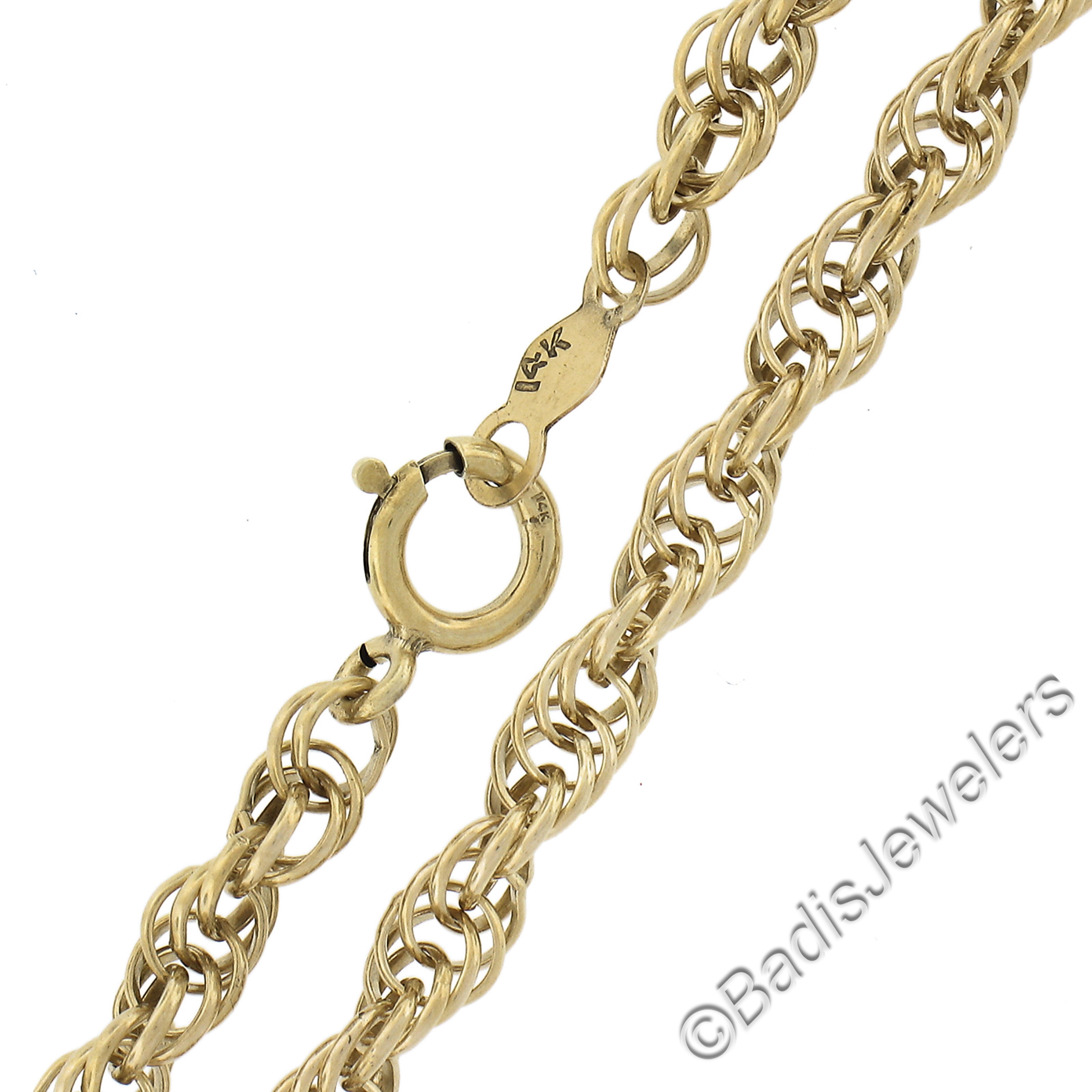 Collana lunga in oro giallo 14k da 30