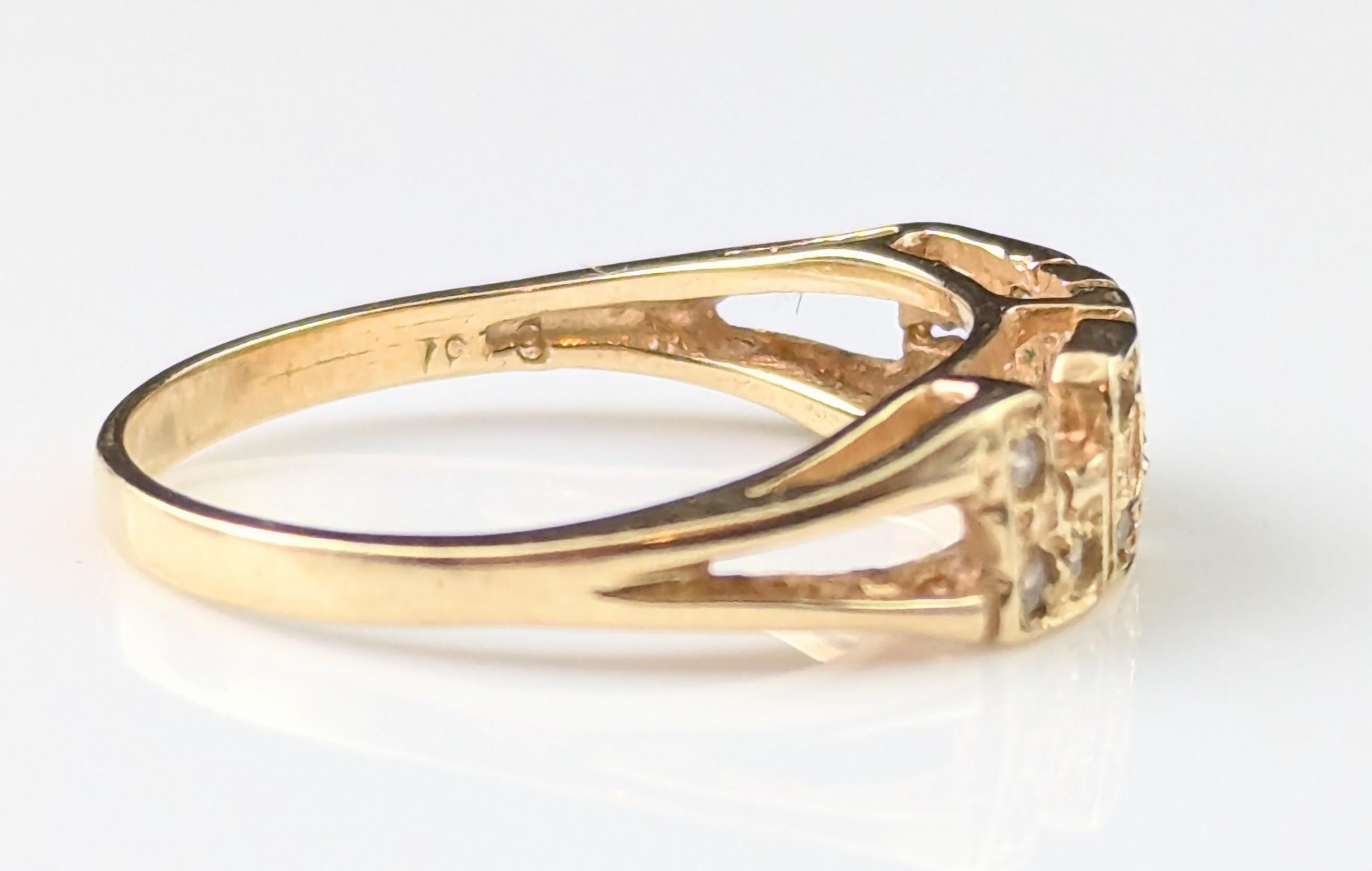 Love-Ring aus 14 Karat Gelbgold, Vintage, Paste im Angebot 6