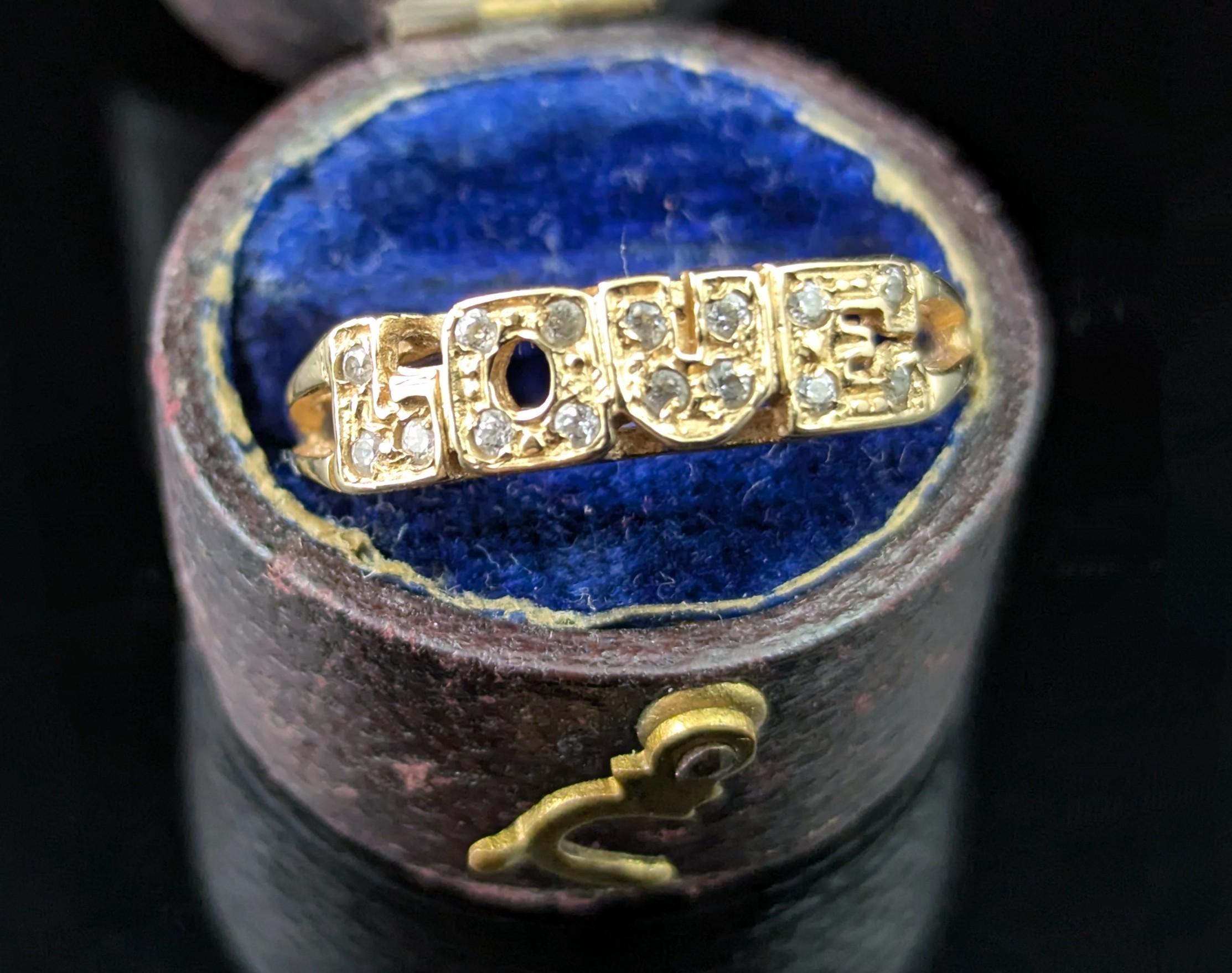 Love-Ring aus 14 Karat Gelbgold, Vintage, Paste (Retro) im Angebot