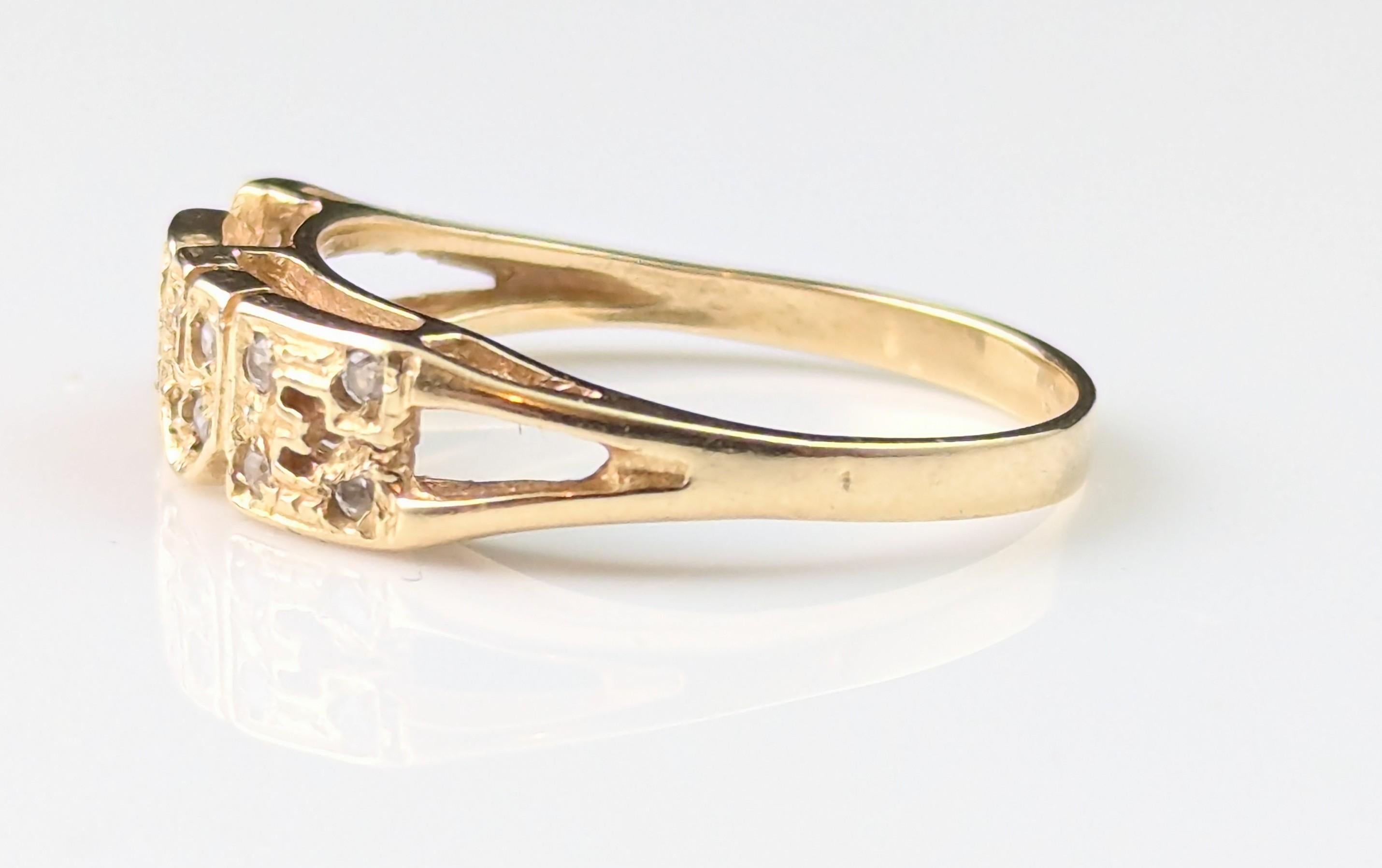 Love-Ring aus 14 Karat Gelbgold, Vintage, Paste im Angebot 3