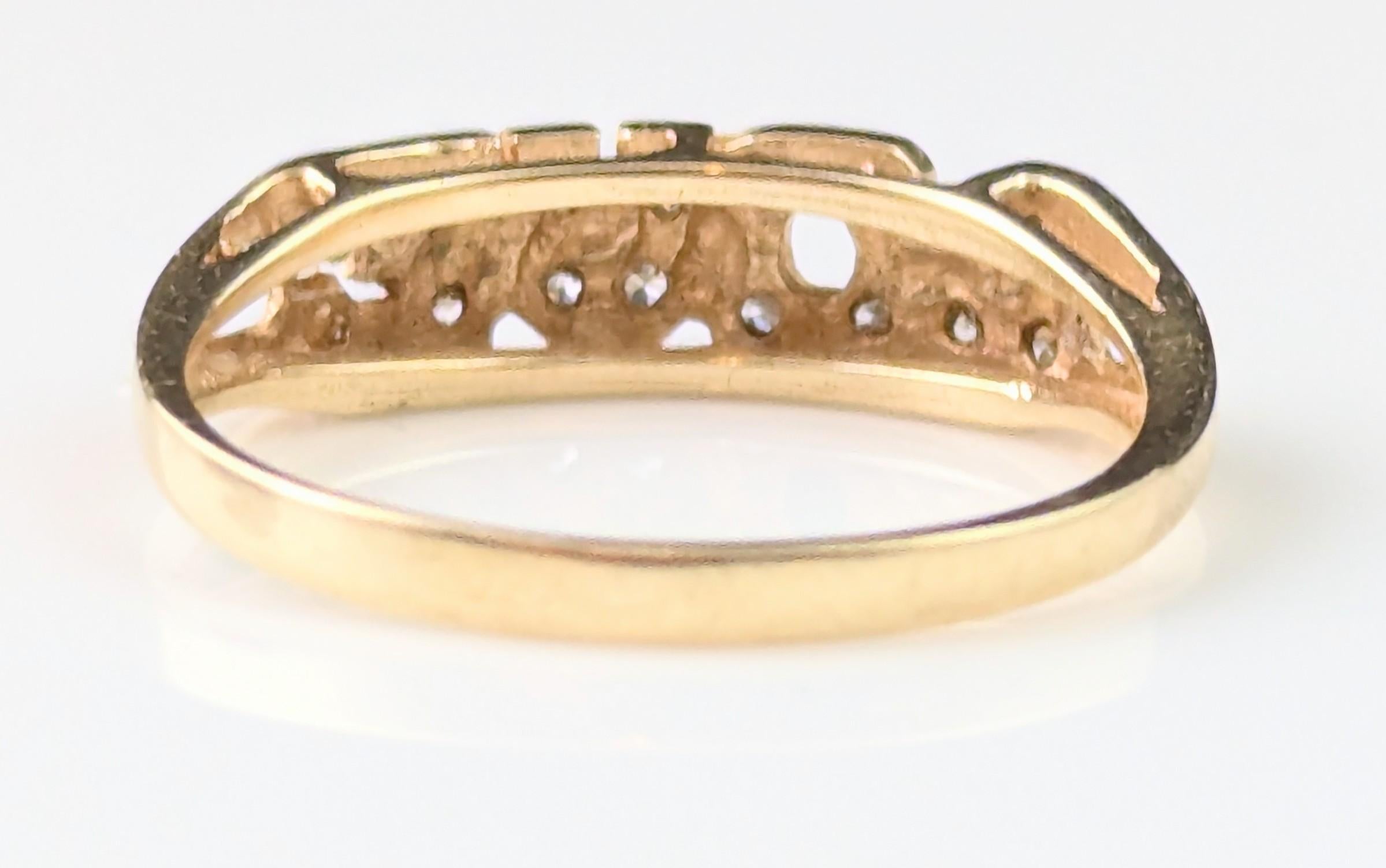 Love-Ring aus 14 Karat Gelbgold, Vintage, Paste im Angebot 4
