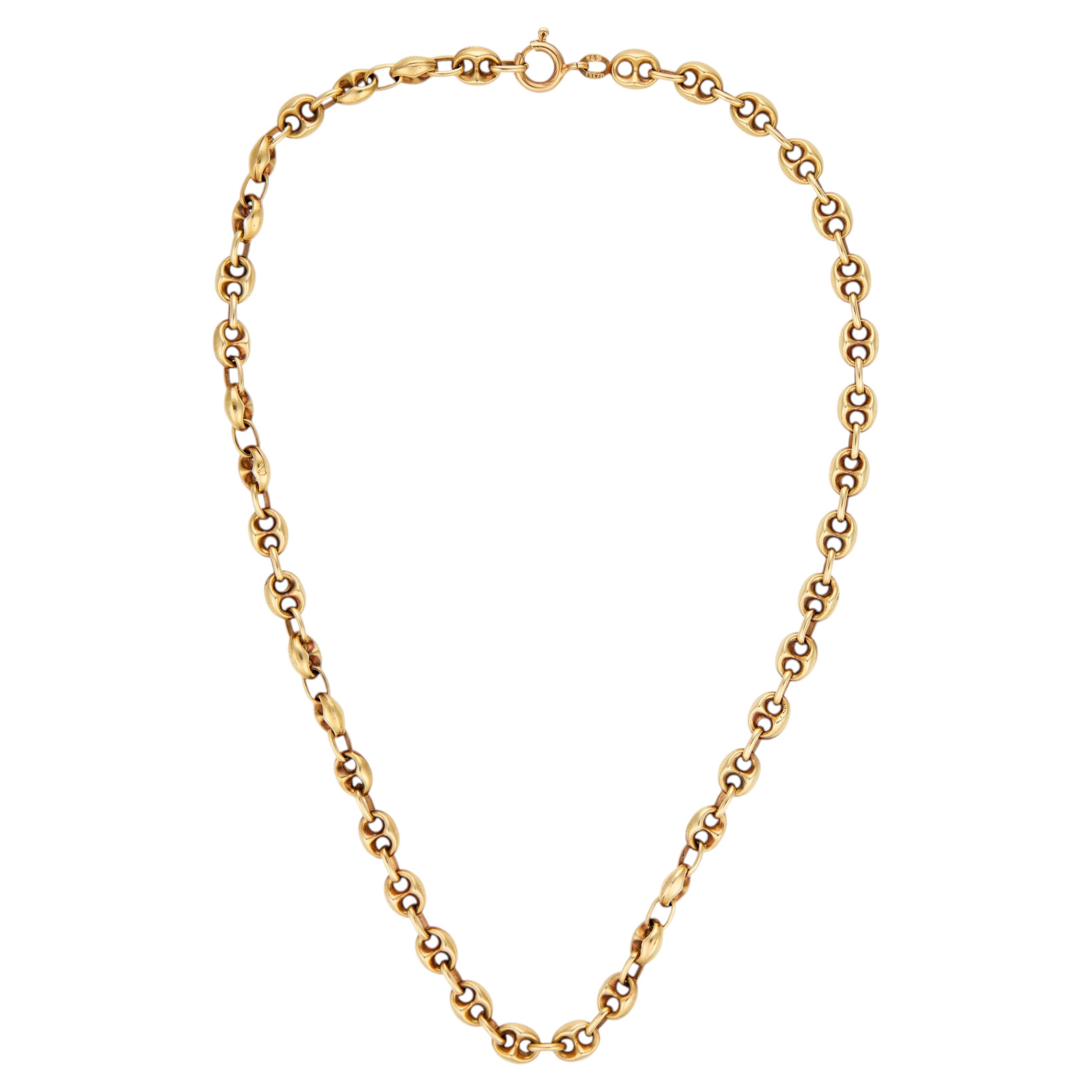 Collana vintage A Link in oro giallo 14 ct.