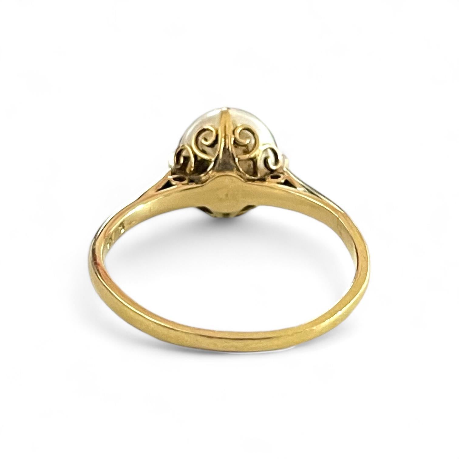 vintage mikimoto pearl ring