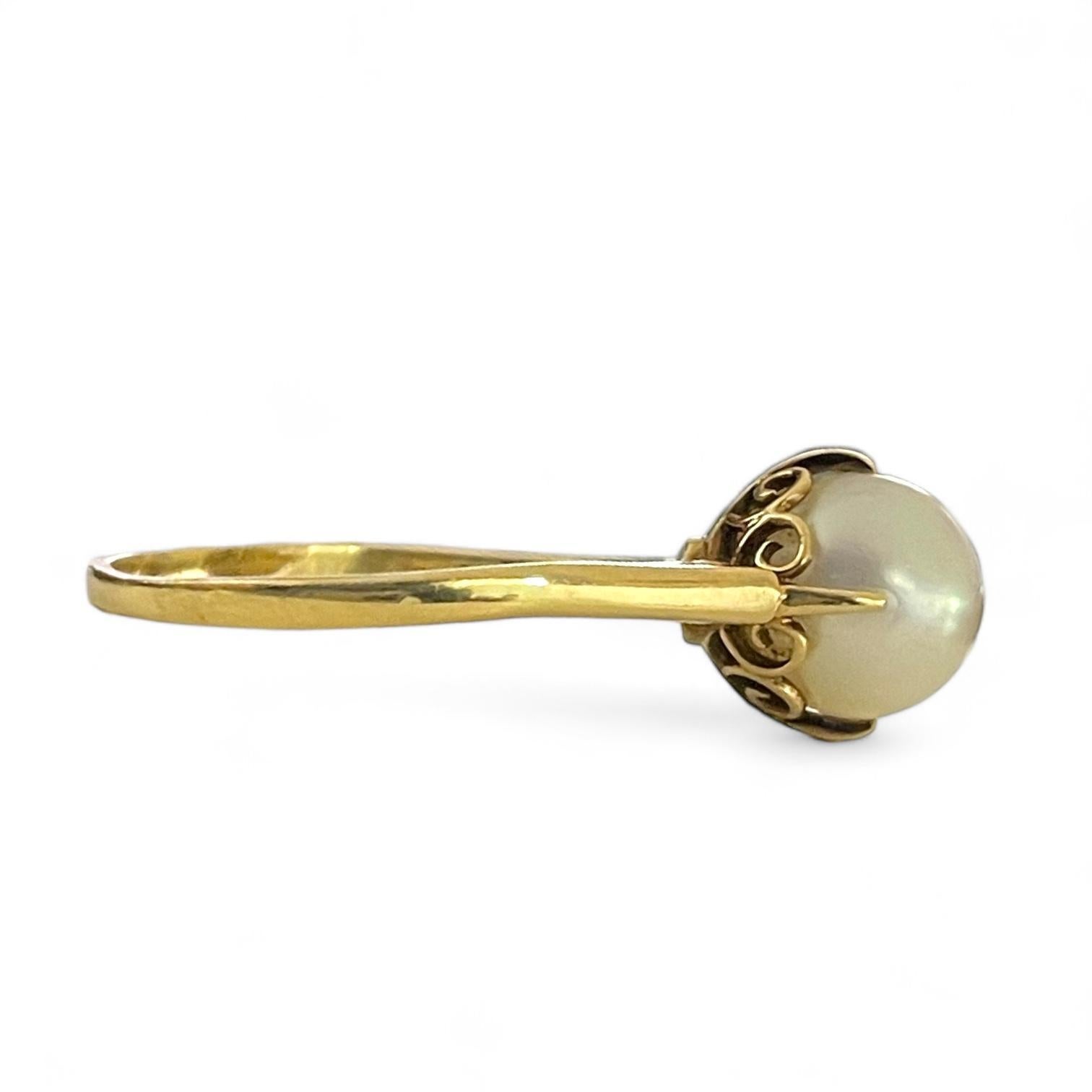 mikimoto pearl ring vintage