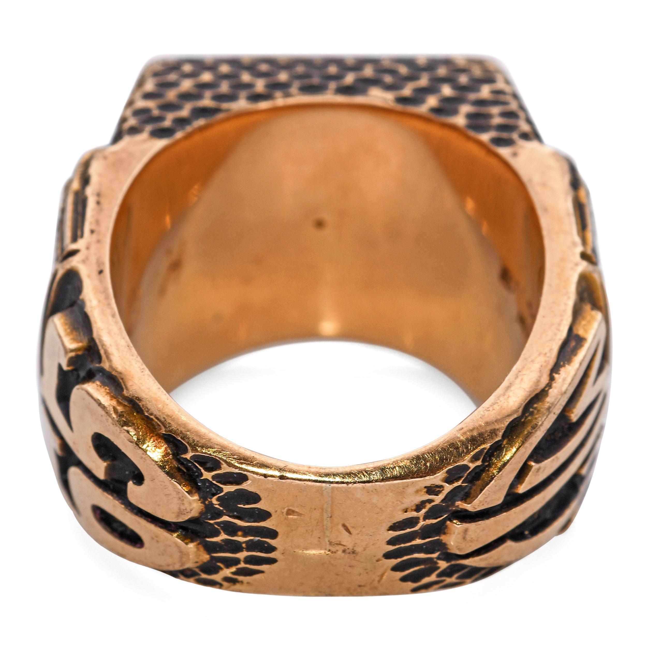 Vintage 14k Gelbgold MIT Klasse von 1965 Messing Ratte Ring im Angebot 1