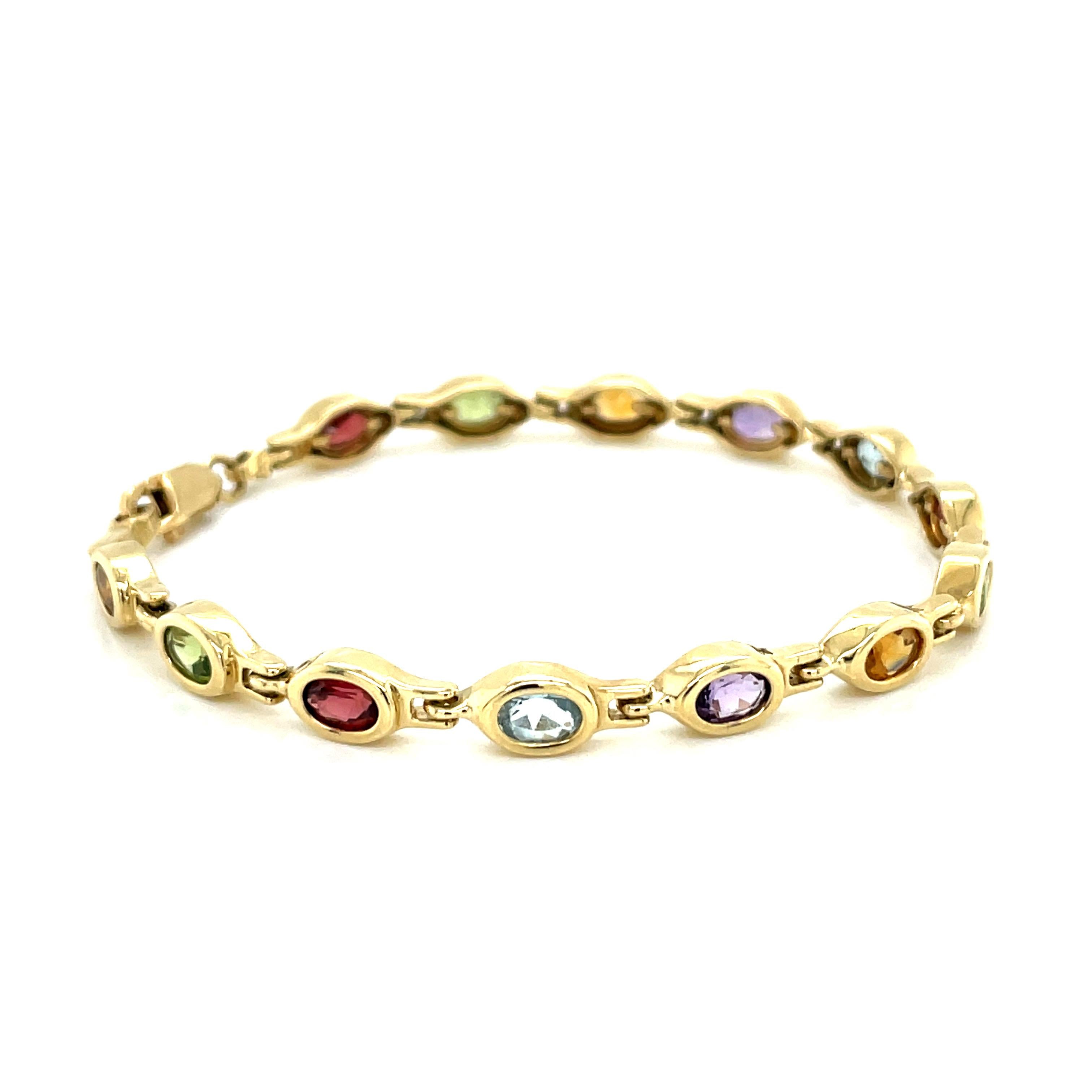 multicolored gemstone bracelet