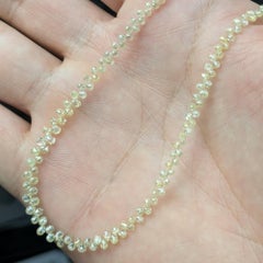 Vintage 14K Yellow Gold Necklace with 25.00ct Natural Yellow Diamonds, 17.5"