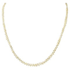 Vintage 14K Yellow Gold Necklace with 25.00ct Natural Yellow Diamonds, 17.5"