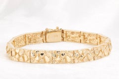 Vintage 14K Yellow Gold Nugget Bracelet