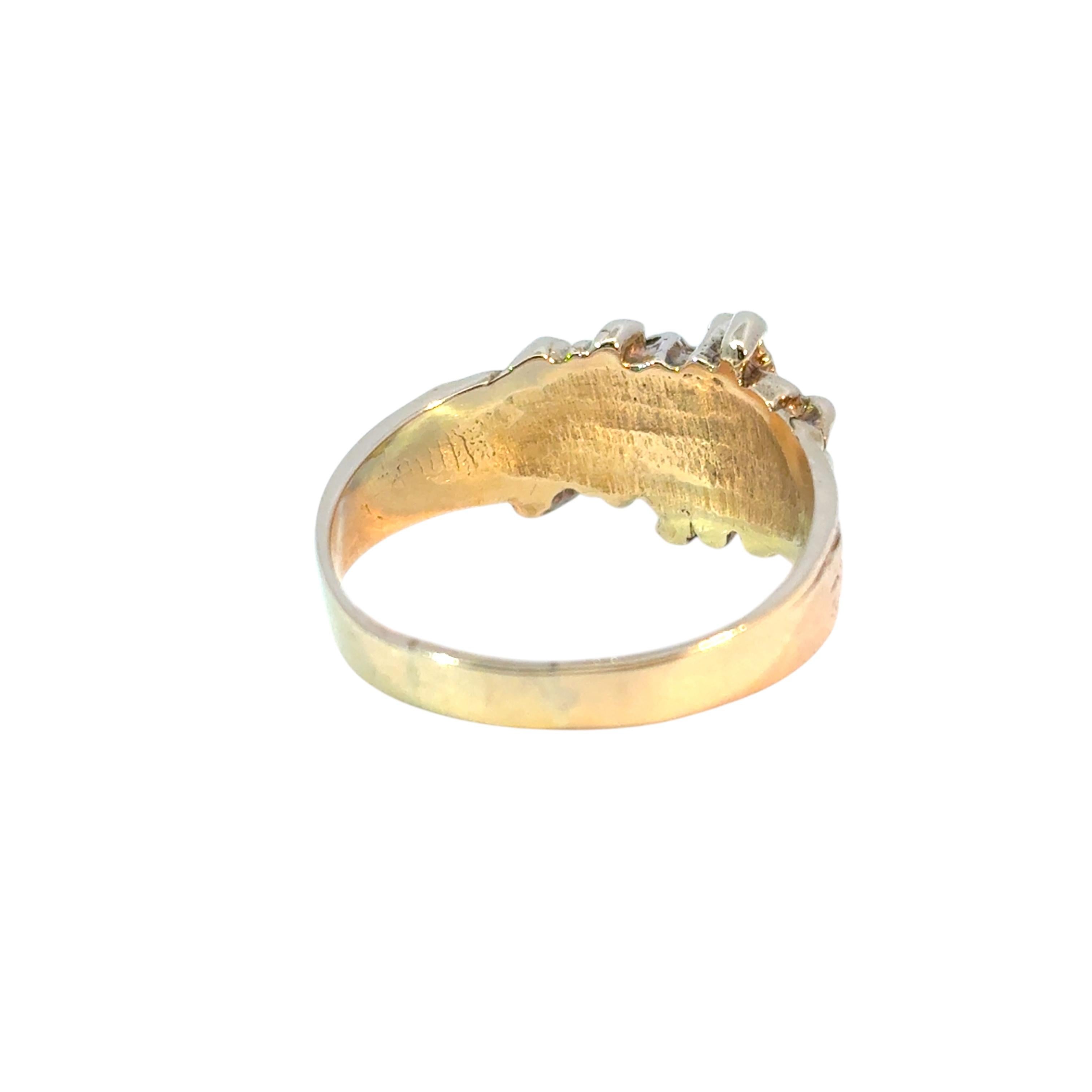 Vintage 14k Yellow Gold Nugget Ring For Sale 5