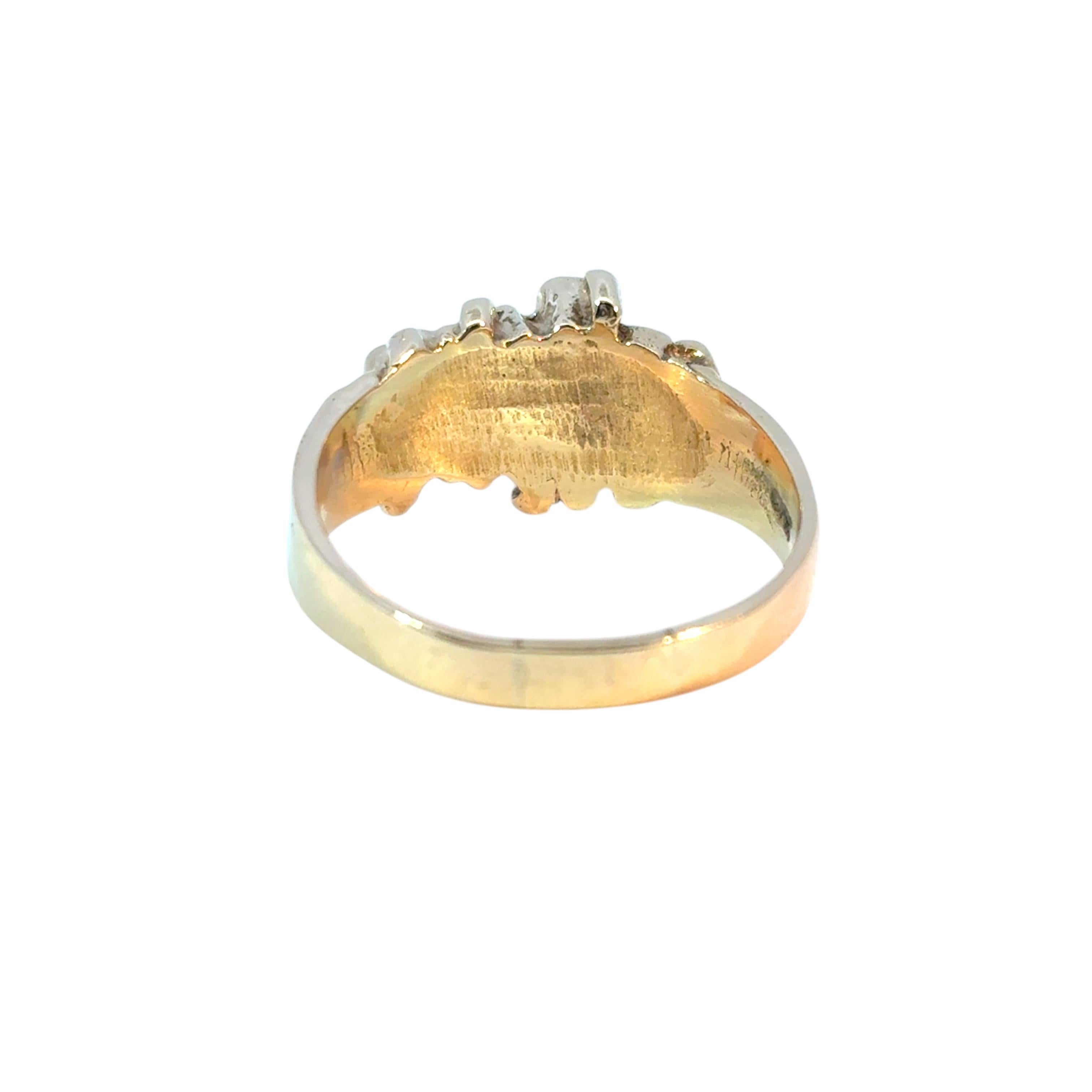 Vintage 14k Yellow Gold Nugget Ring For Sale 6