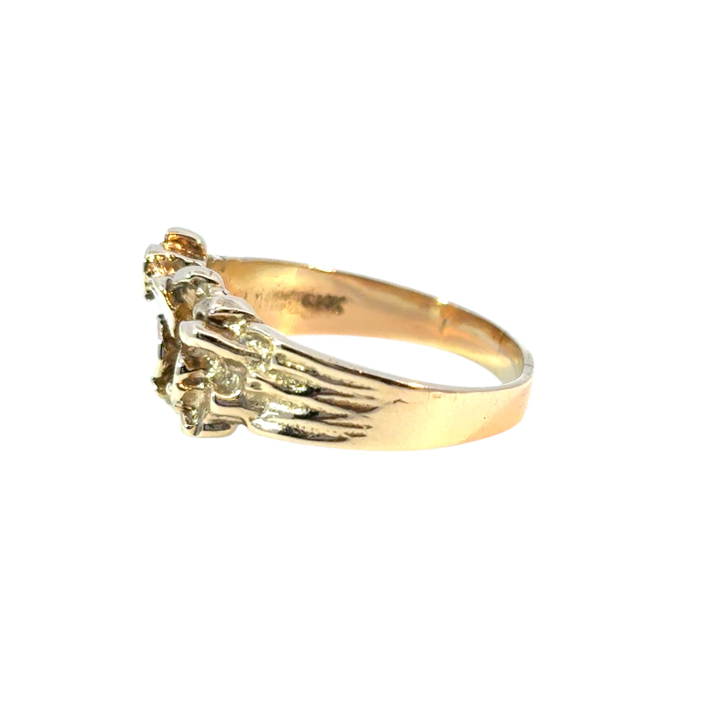 Vintage 14k Yellow Gold Nugget Ring For Sale 7