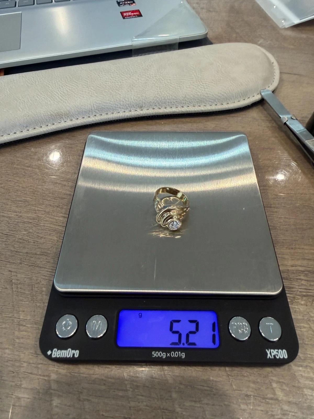 Vintage 14K Gelbgold Alt  1.00ct VS H-European Cut Diamantring Größe 5 im Angebot 6