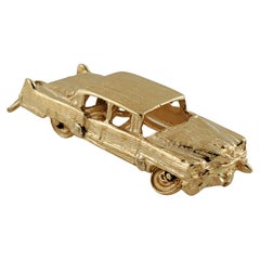 14K Yellow Gold Old Car Charm