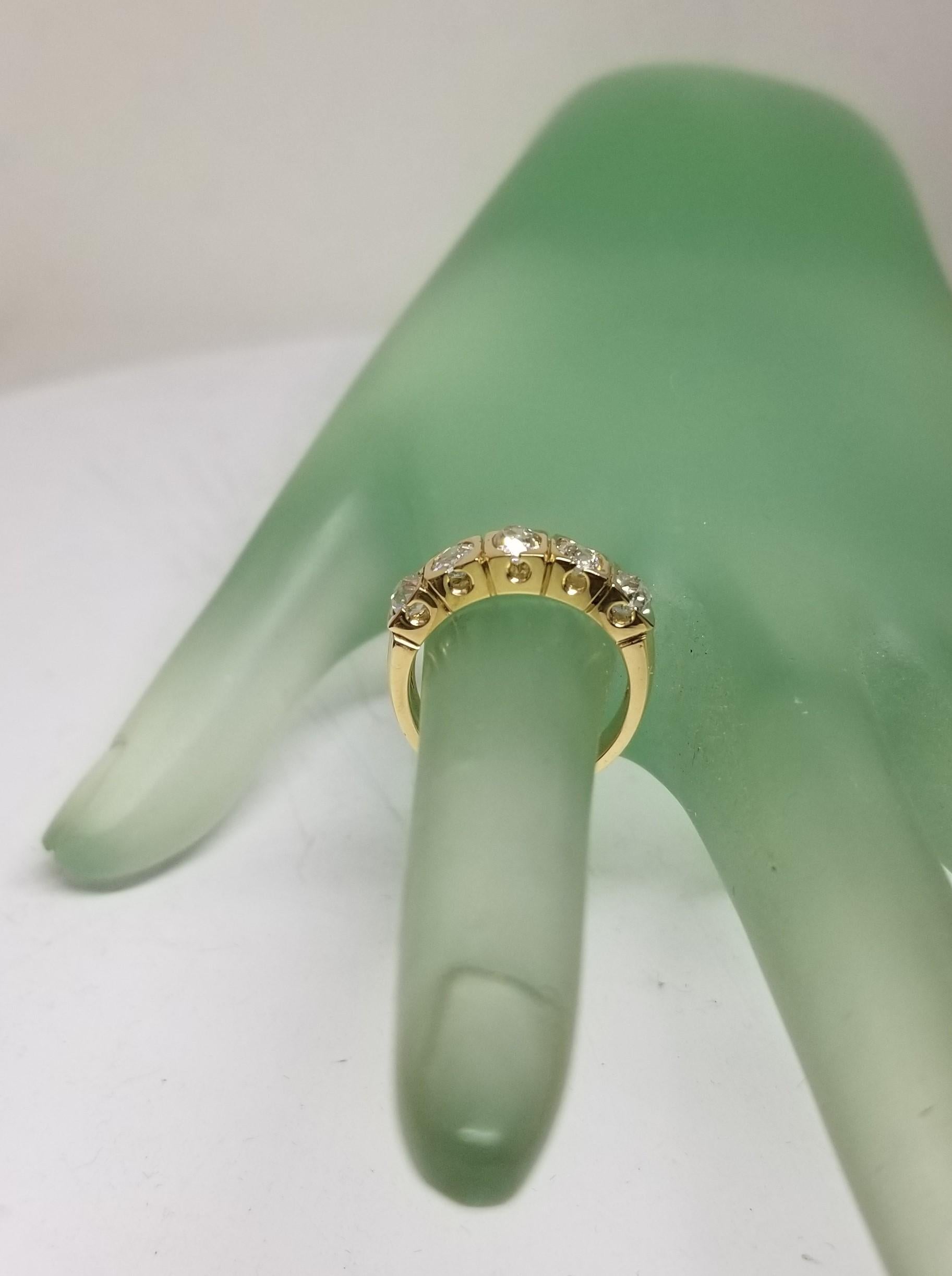 Women's Vintage 14k Yellow Gold Old Minor Cut Diamond Set in a 