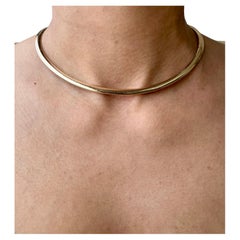 Vintage 14k Yellow Gold Omega Necklace