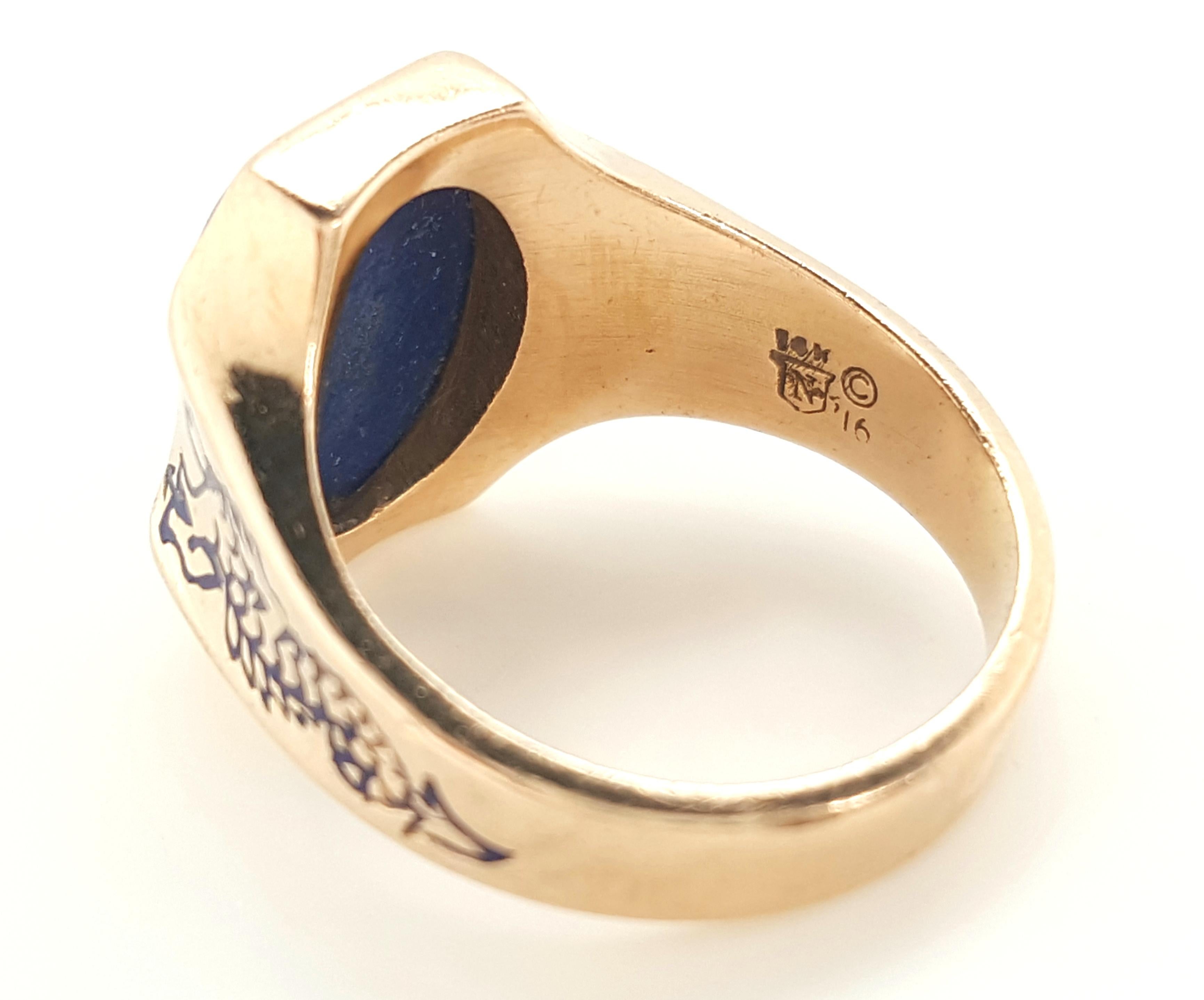 lapis cabochon ring