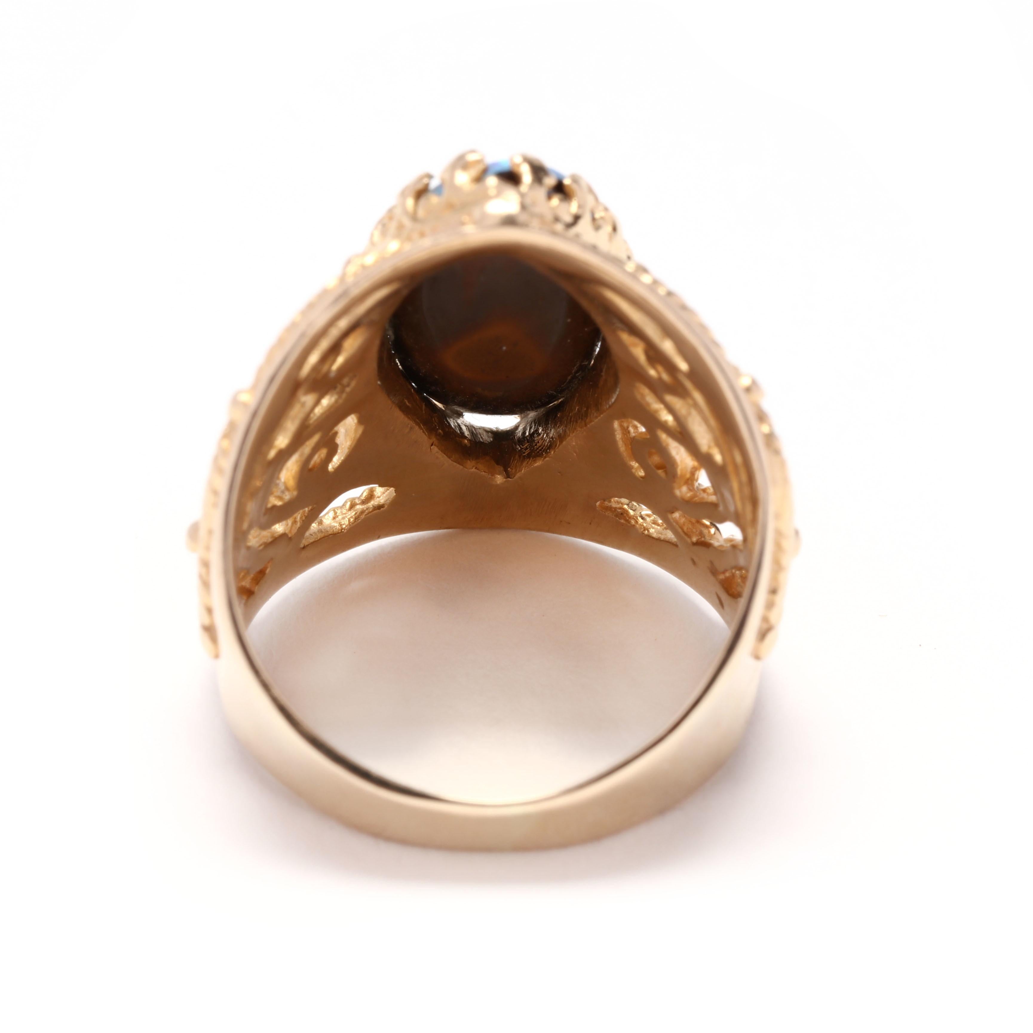 opal filigree ring