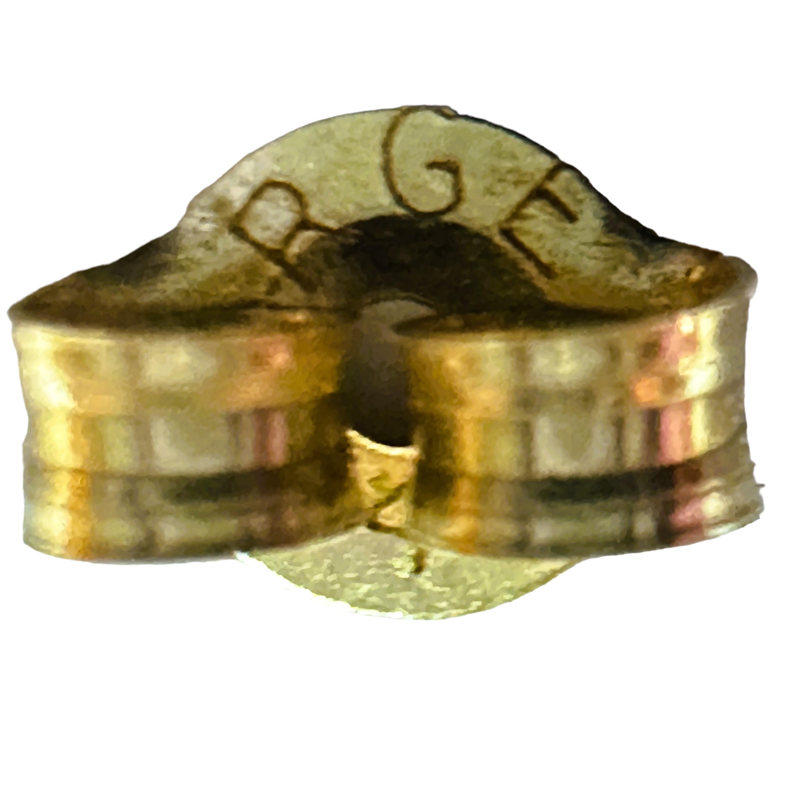 Post-Ohrringe aus 14 Karat Gelbgold mit Perlen und Diamanten im Brillantschliff Damen