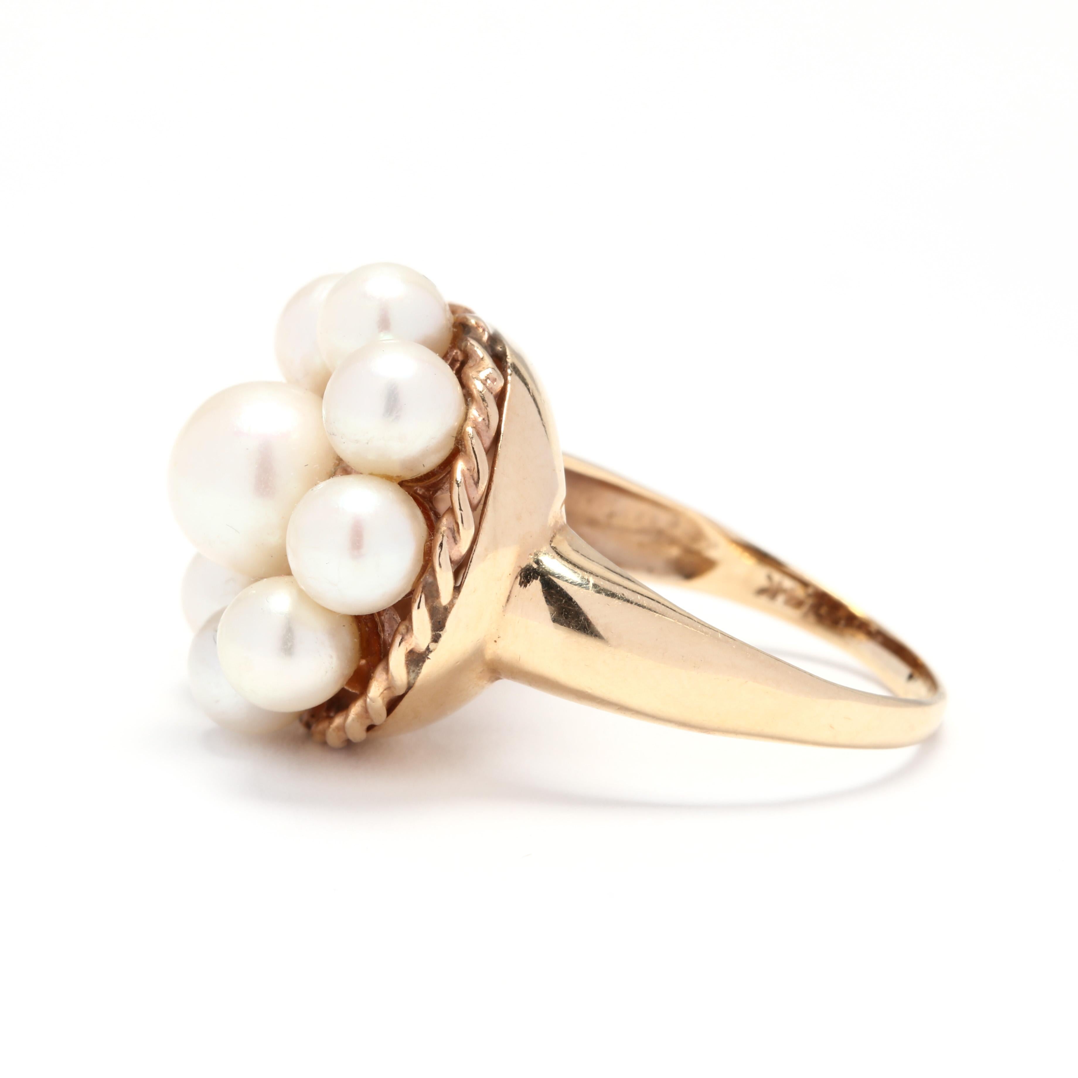 cluster pearl rings