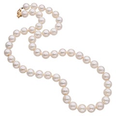 Vintage 14k Yellow Gold Pearl Strand Necklace