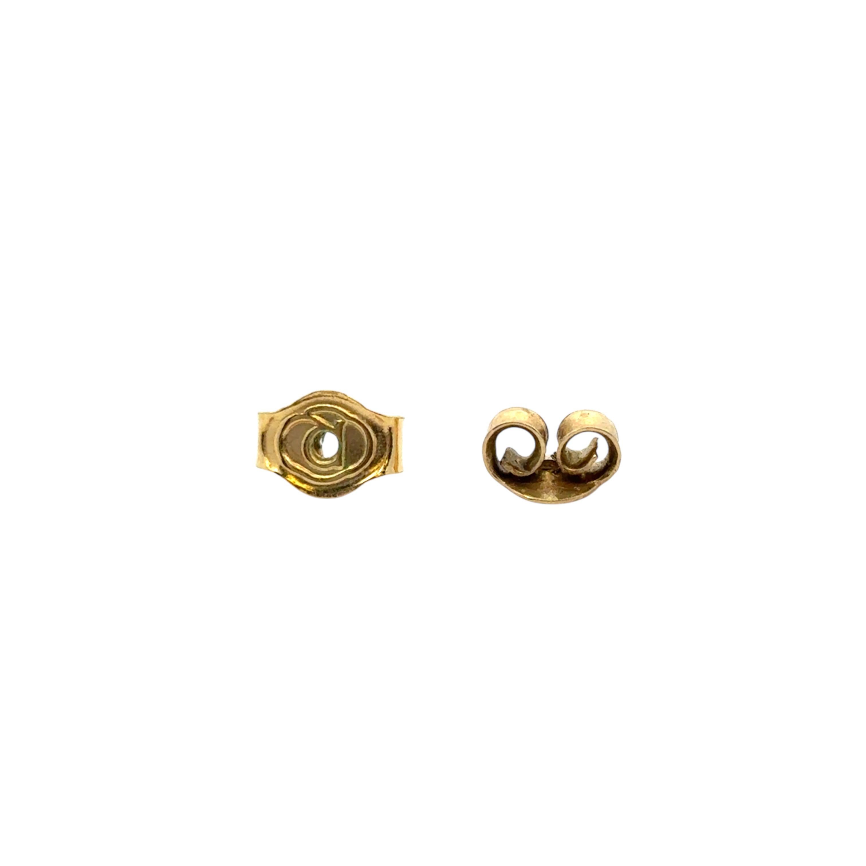 Vintage 14k Gelbgold Perlenstecker Ohrringe im Angebot 2