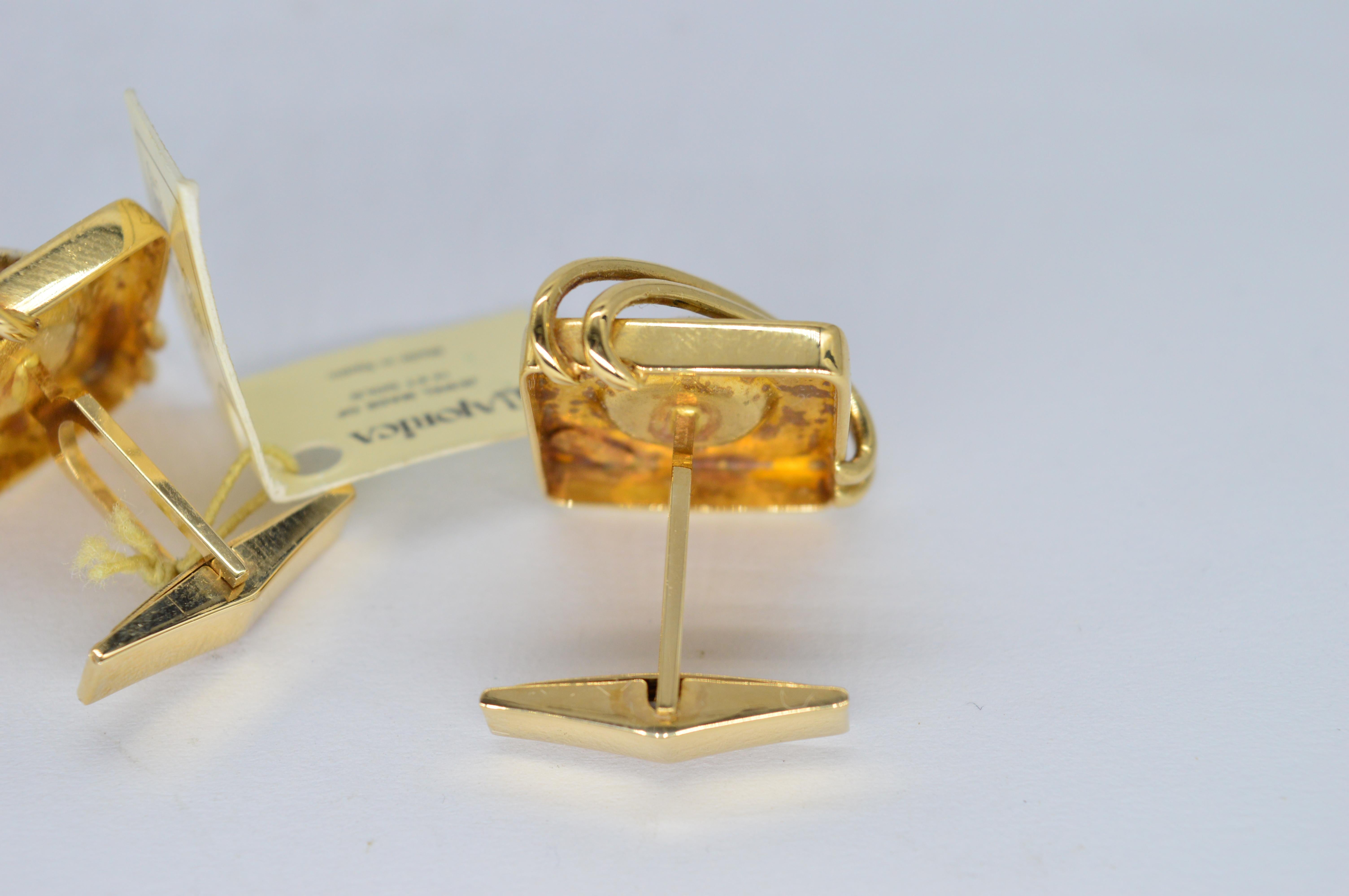 Men's Vintage 14k Yellow Gold PGA Golf Memorabilia Tour Commemorative Pearl Cufflinks For Sale