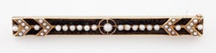Vintage 14K Yellow Gold Pin/Brooch/Tie Bar with Pearls