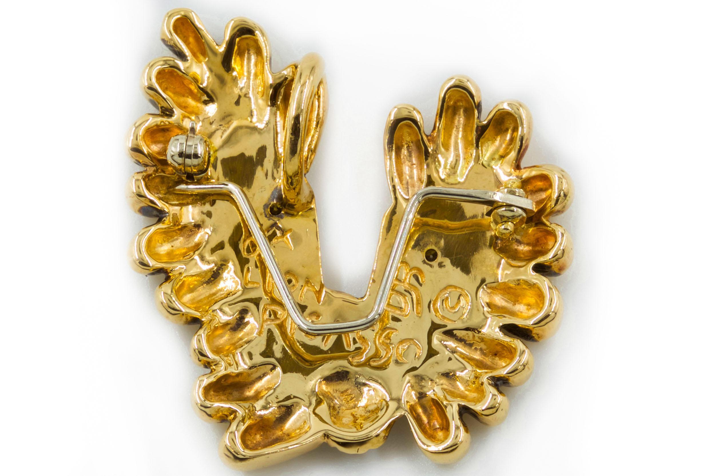 20th Century Vintage 14k Yellow Gold Pin 'or Pendant' 