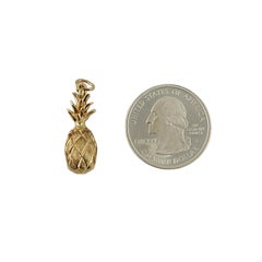 14K Yellow Gold Pineapple Charm
