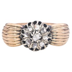 Vintage 14k Yellow Gold Polki Diamond Ring