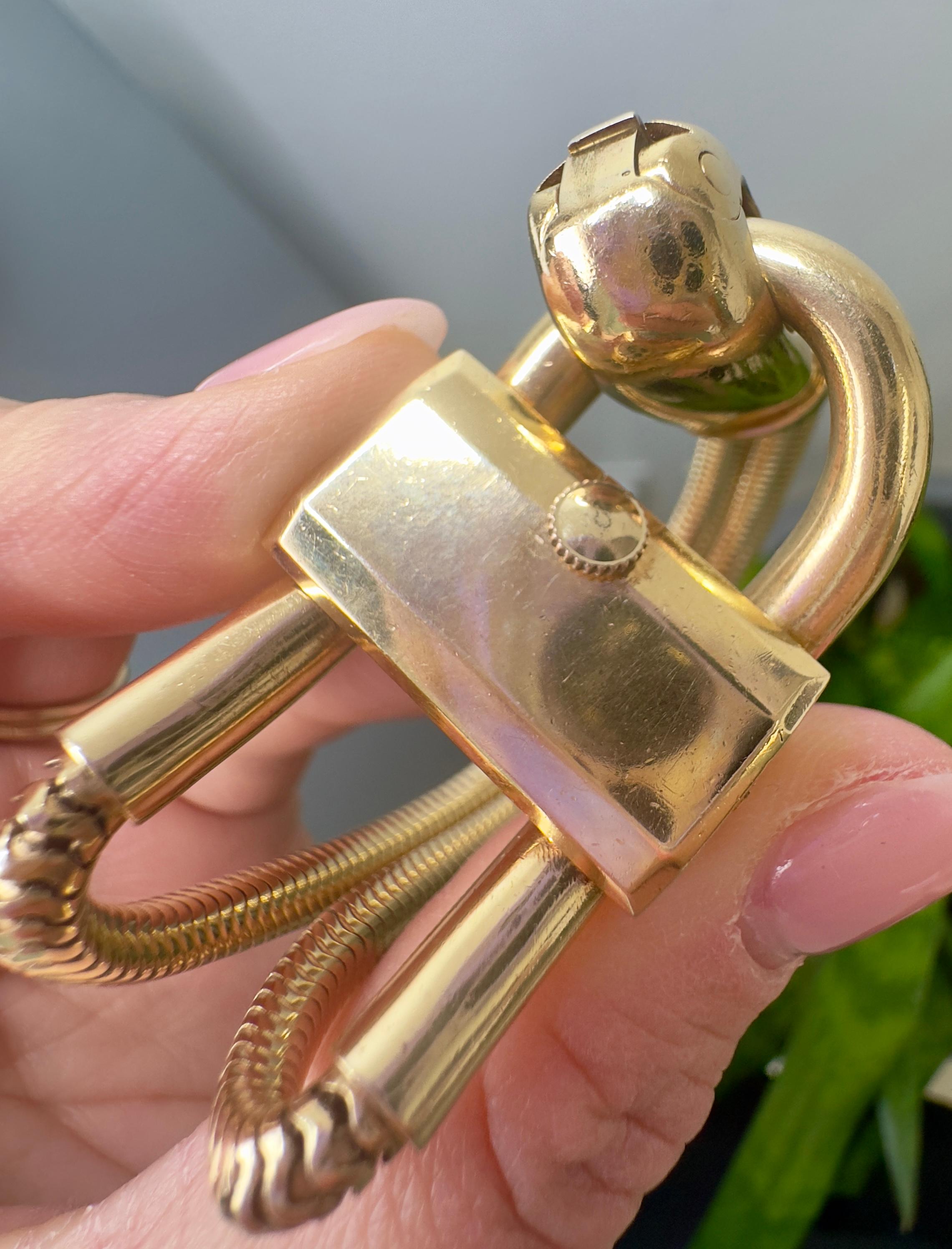 Vintage 14k Yellow Gold Retro Wrist Watch For Sale 7