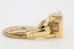 Vintage 14k Yellow Gold Retro Wrist Watch