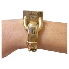 Vintage 14k Gelbgold Retro-Armbanduhr