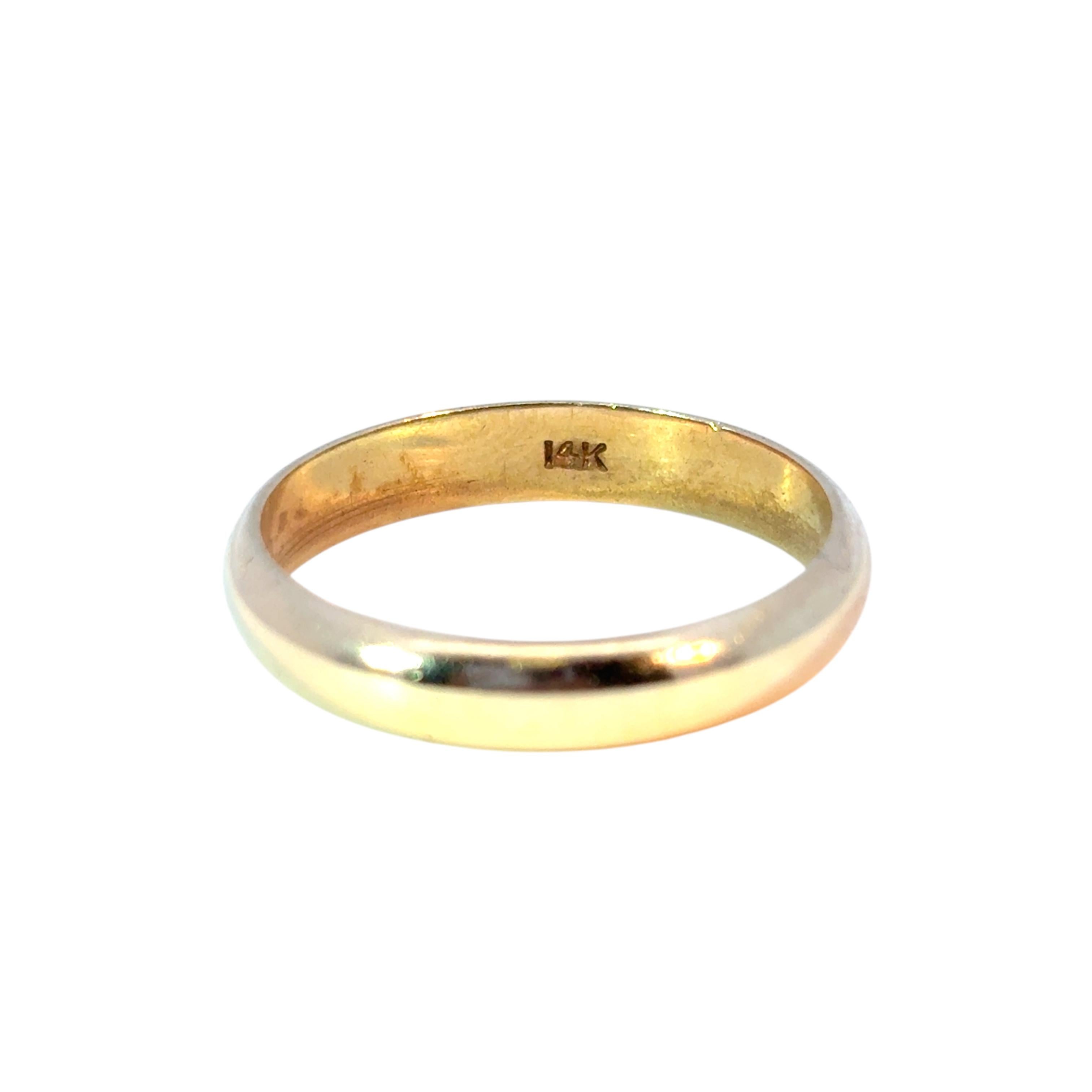 Vintage 14k Yellow Gold Ring Band For Sale 6