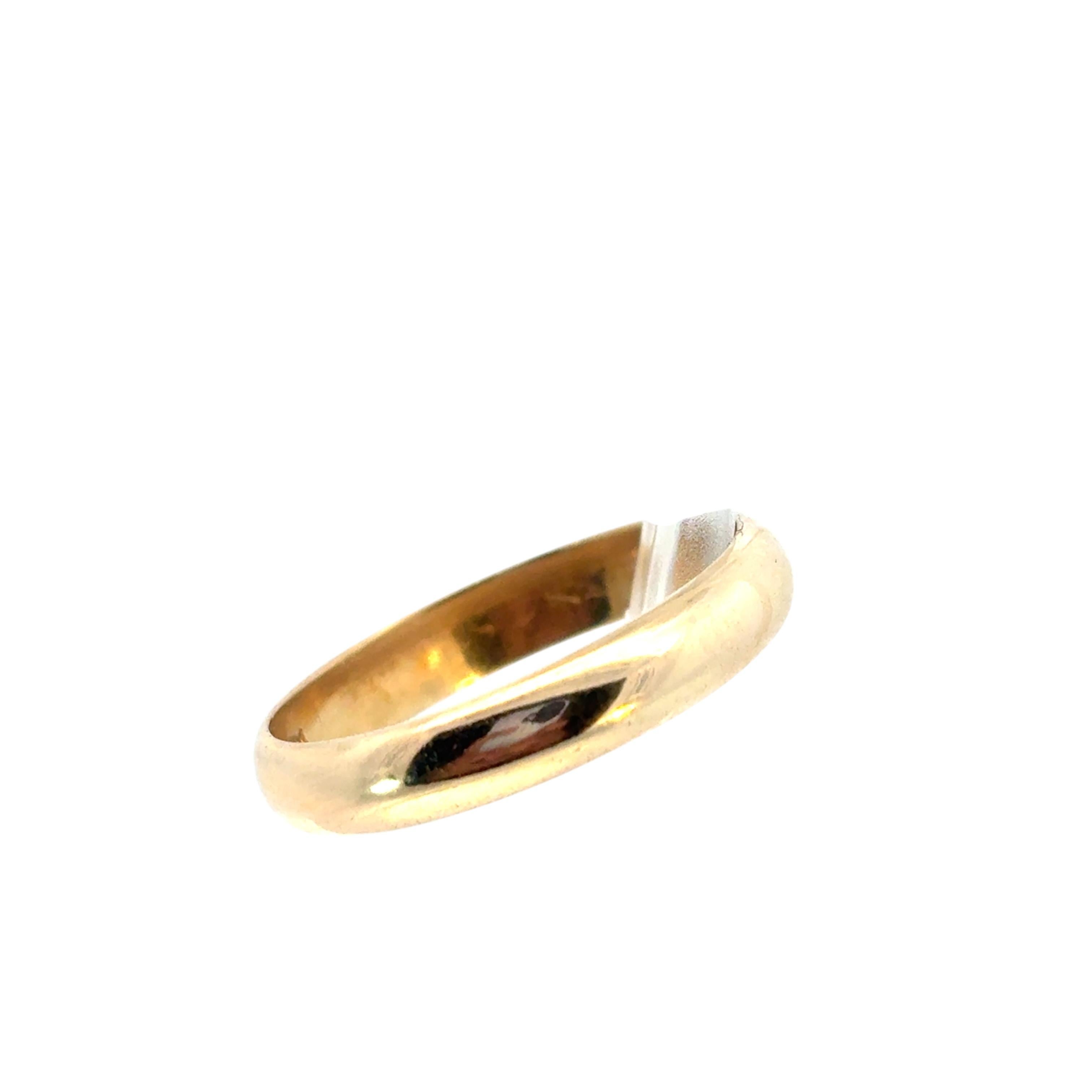 Vintage 14k Yellow Gold Ring Band In Excellent Condition For Sale In Boca Raton, FL