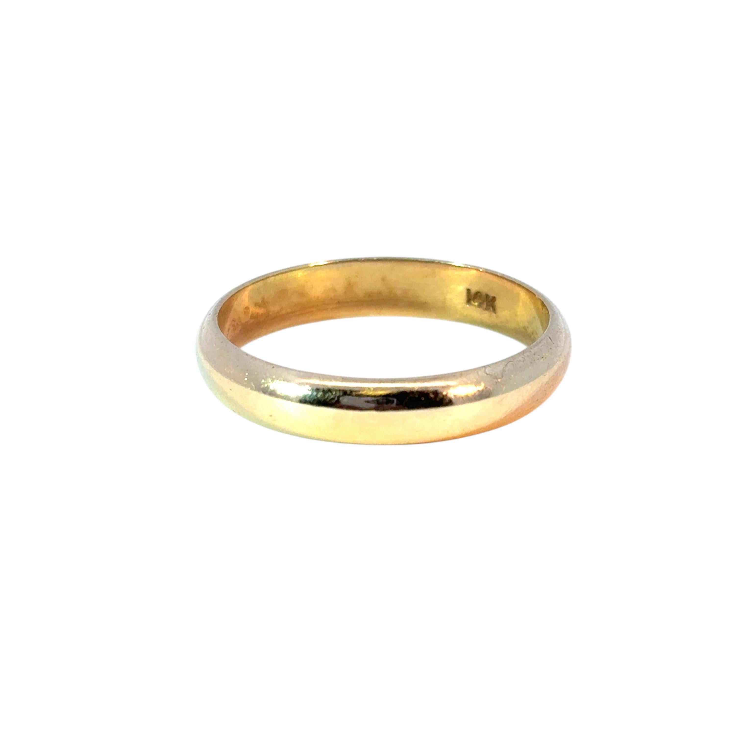 Vintage 14k Yellow Gold Ring Band For Sale 1