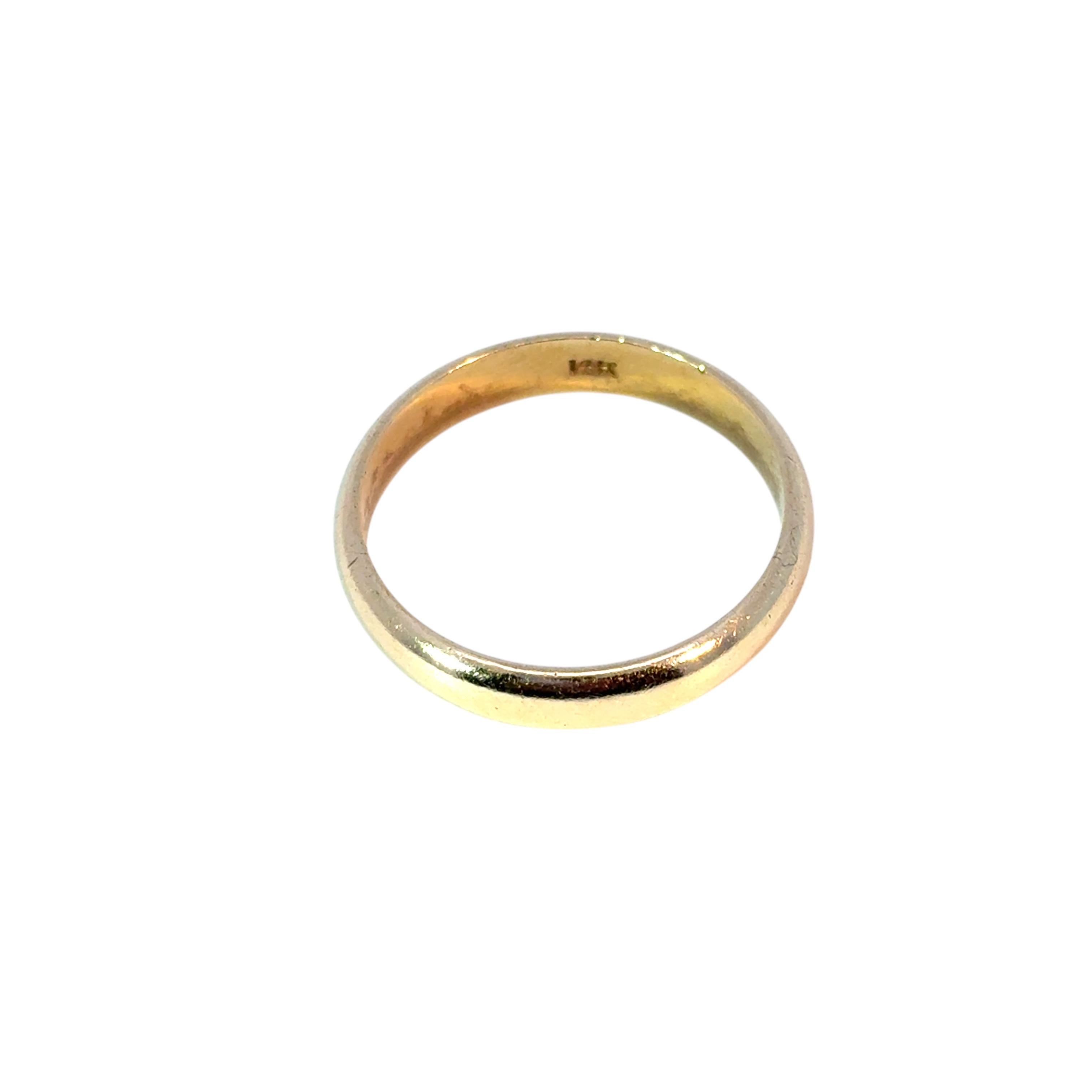 Vintage 14k Yellow Gold Ring Band For Sale 2